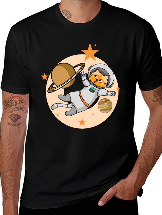 Astronaut Cat T-Shirt - Space Adventure