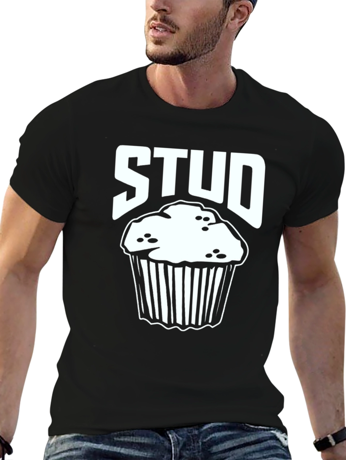 Stud Muffin T-Shirt - Funny Food Pun Tee