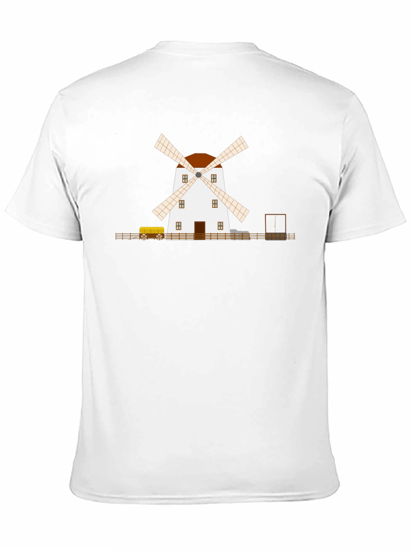 Windmill Graphic T-Shirt - Black Cotton Tee