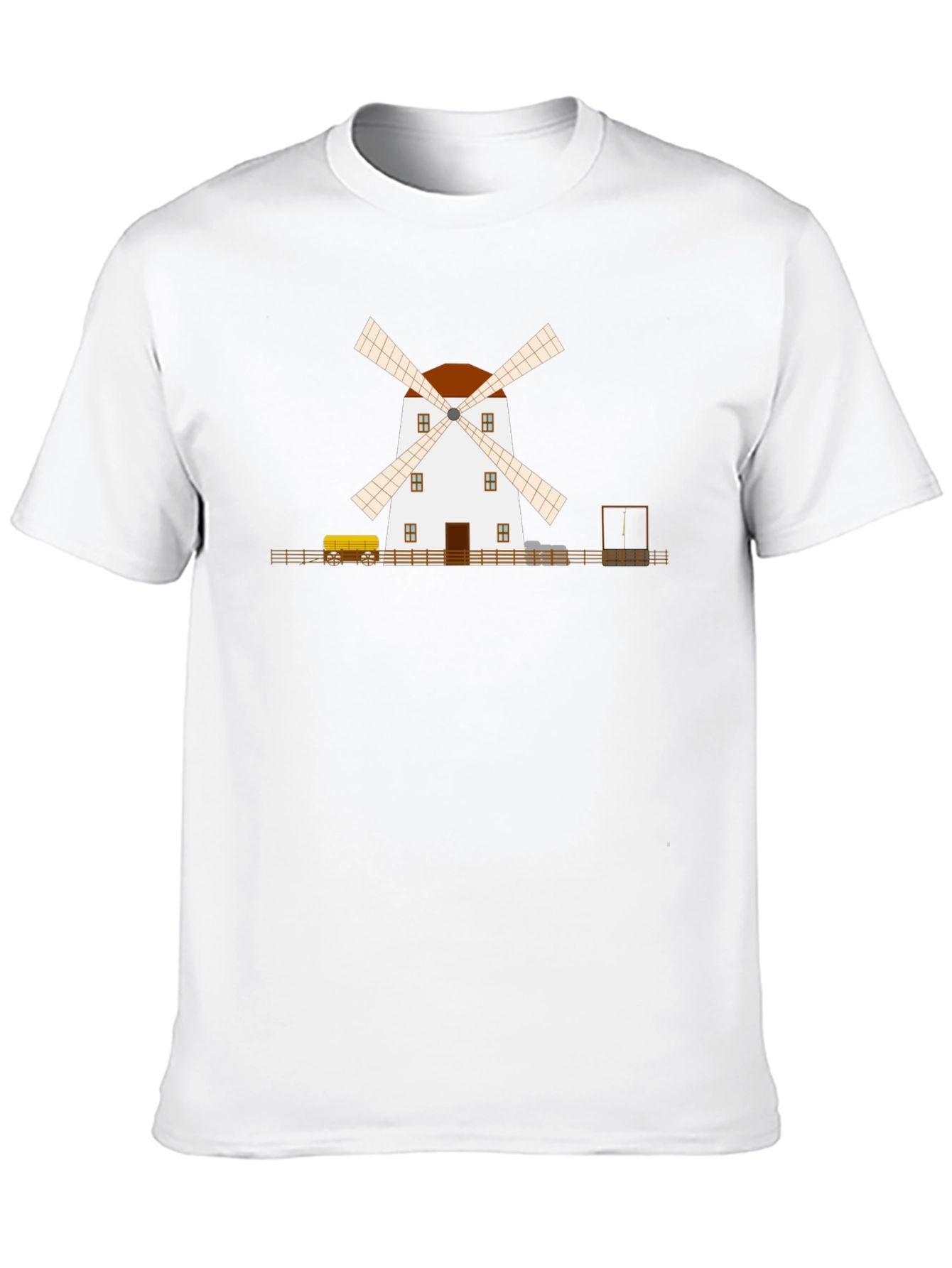 Windmill Graphic T-Shirt - Black Cotton Tee