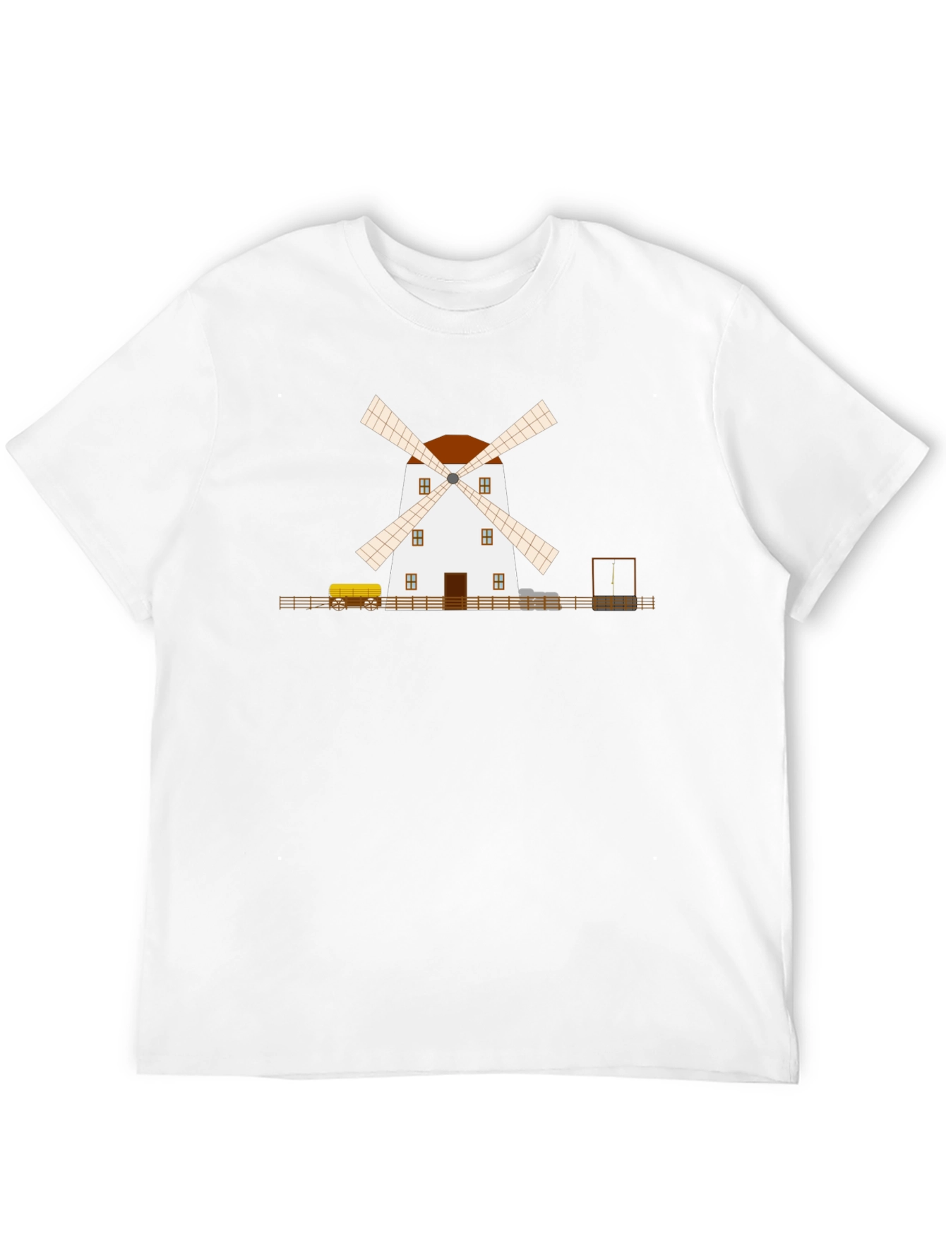 Windmill Graphic T-Shirt - Black Cotton Tee
