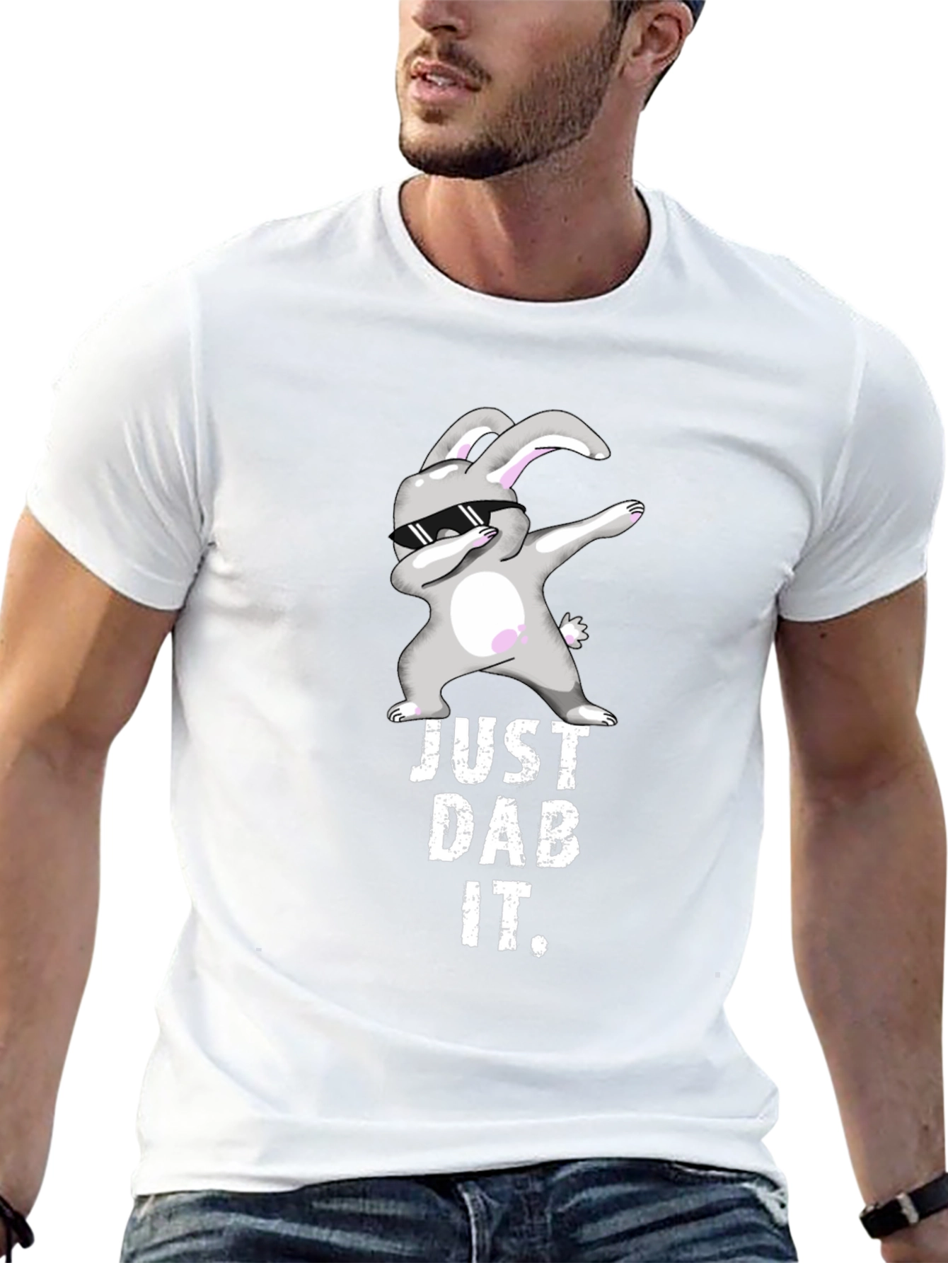 Just Dab It Bunny Graphic T-Shirt