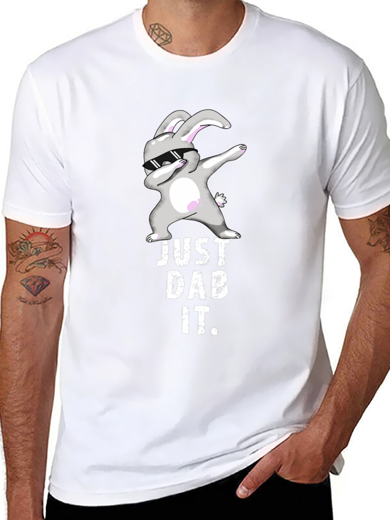 Just Dab It Bunny Graphic T-Shirt