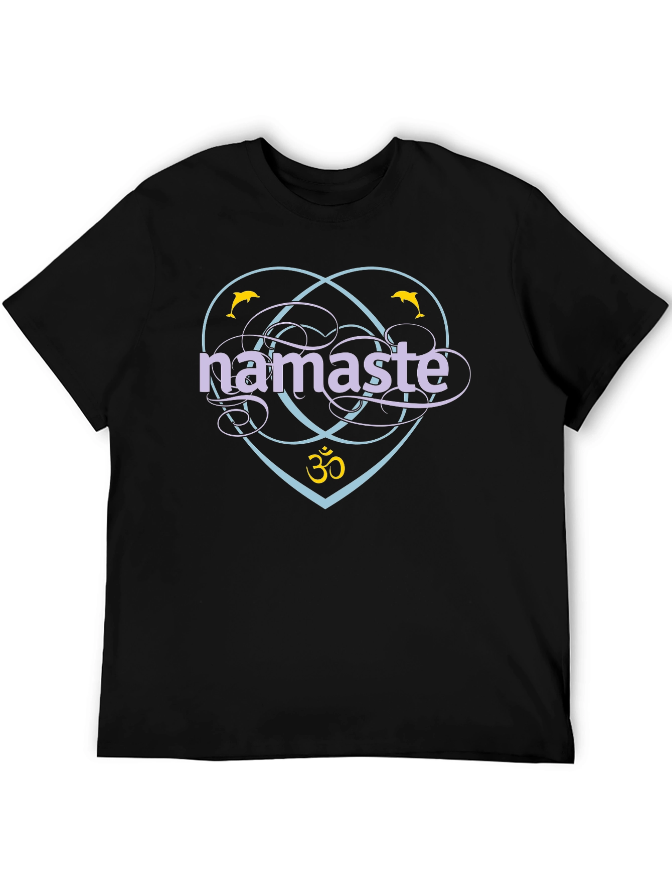 Namaste Dolphin Graphic T-Shirt - Yoga & Meditation