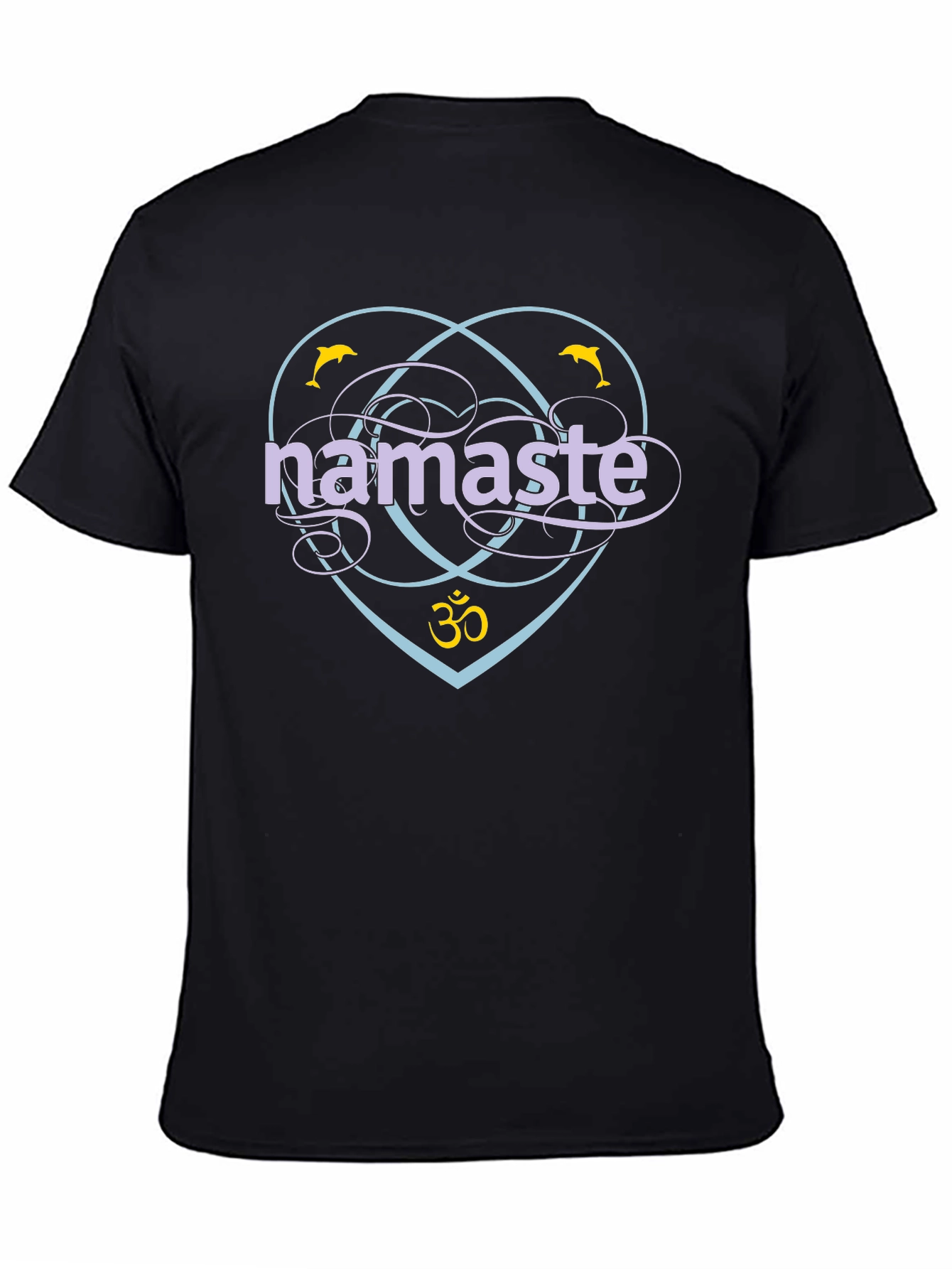 Namaste Dolphin Graphic T-Shirt - Yoga & Meditation