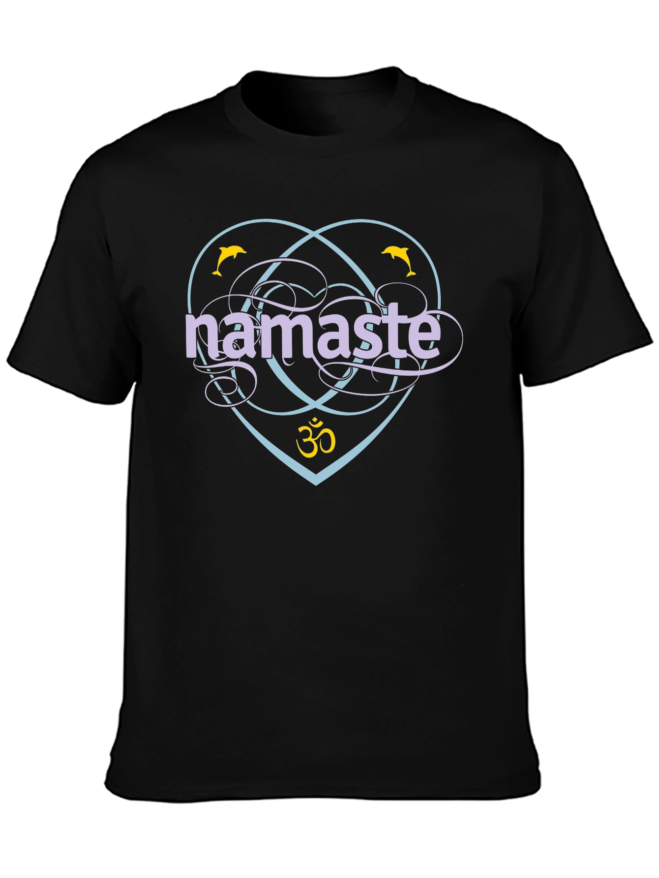 Namaste Dolphin Graphic T-Shirt - Yoga & Meditation