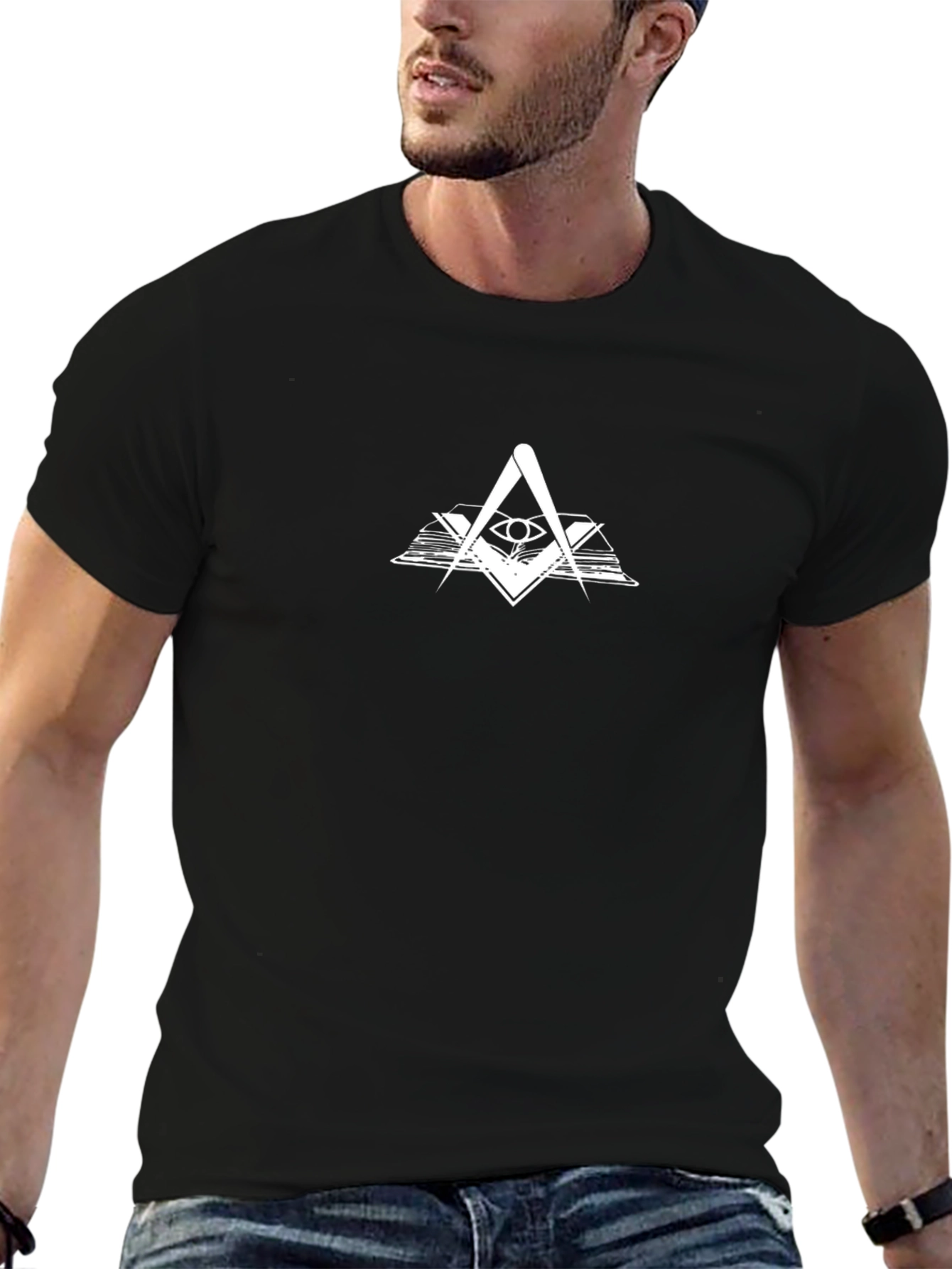 Mystic Eye Square & Compass Black T-Shirt