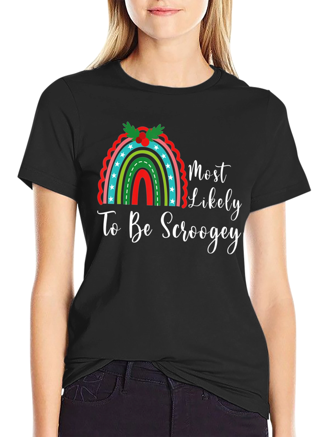 Most Likely To Be Scroogey Christmas Graphic Tee