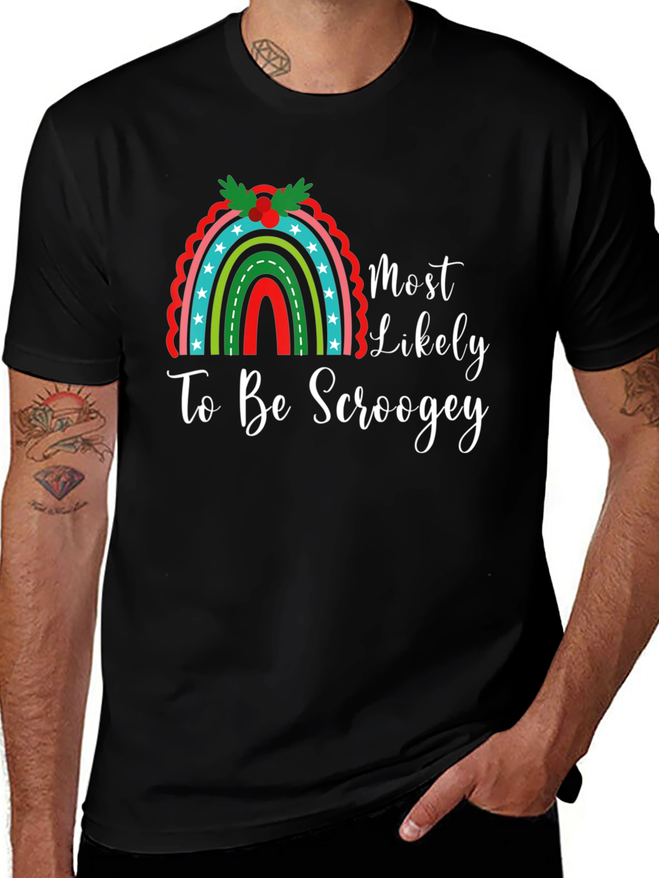 Most Likely To Be Scroogey Christmas Graphic Tee