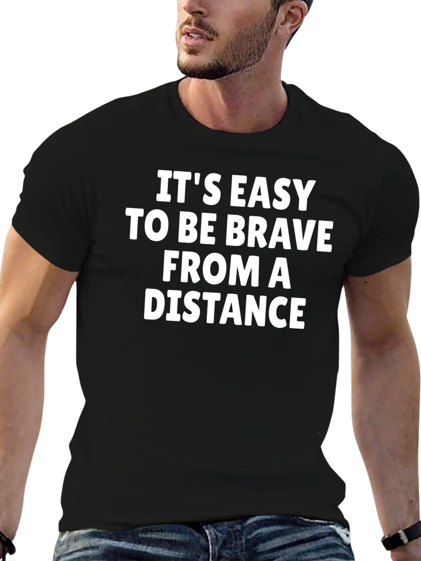 Brave From A Distance Black T-Shirt