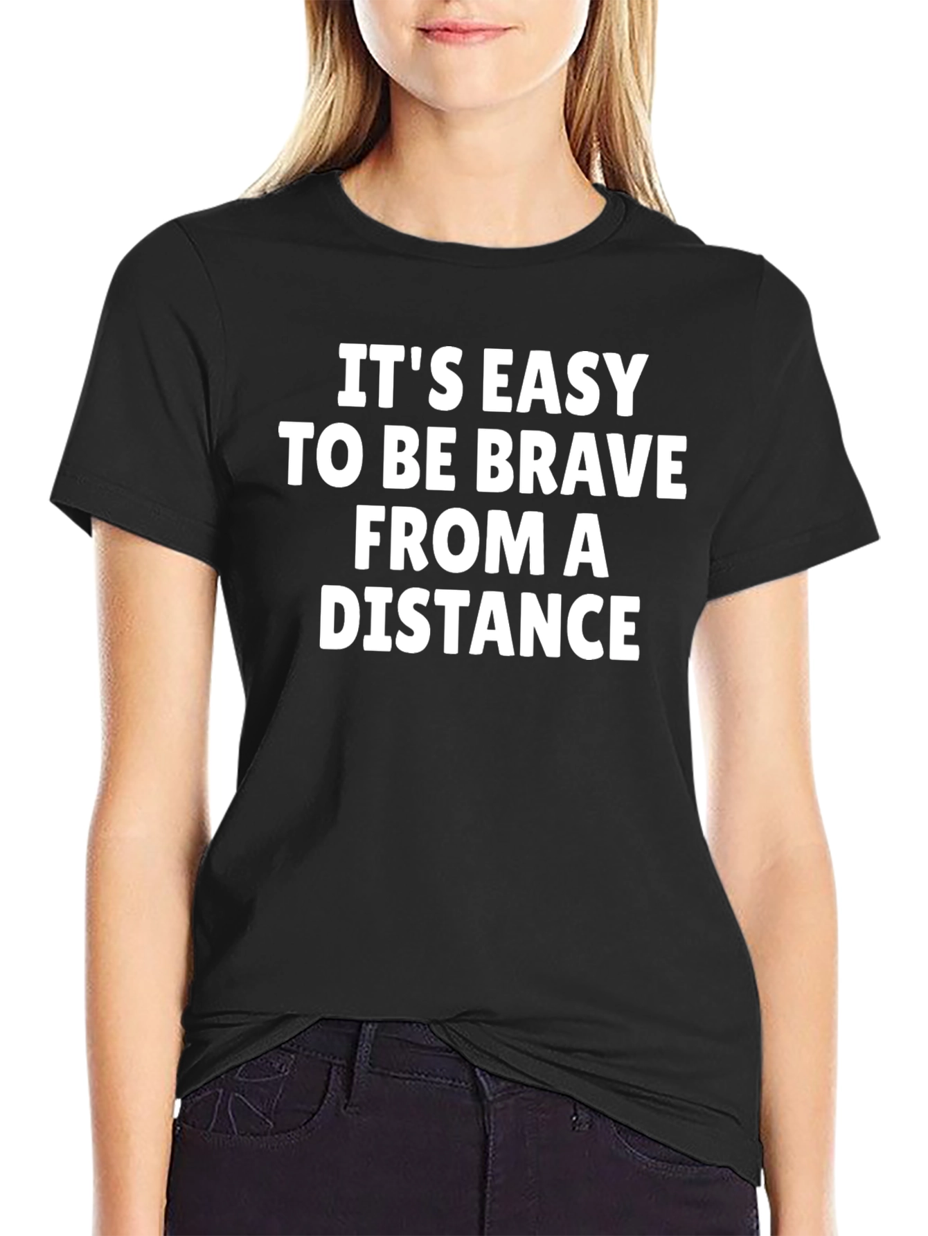 Brave From A Distance Black T-Shirt