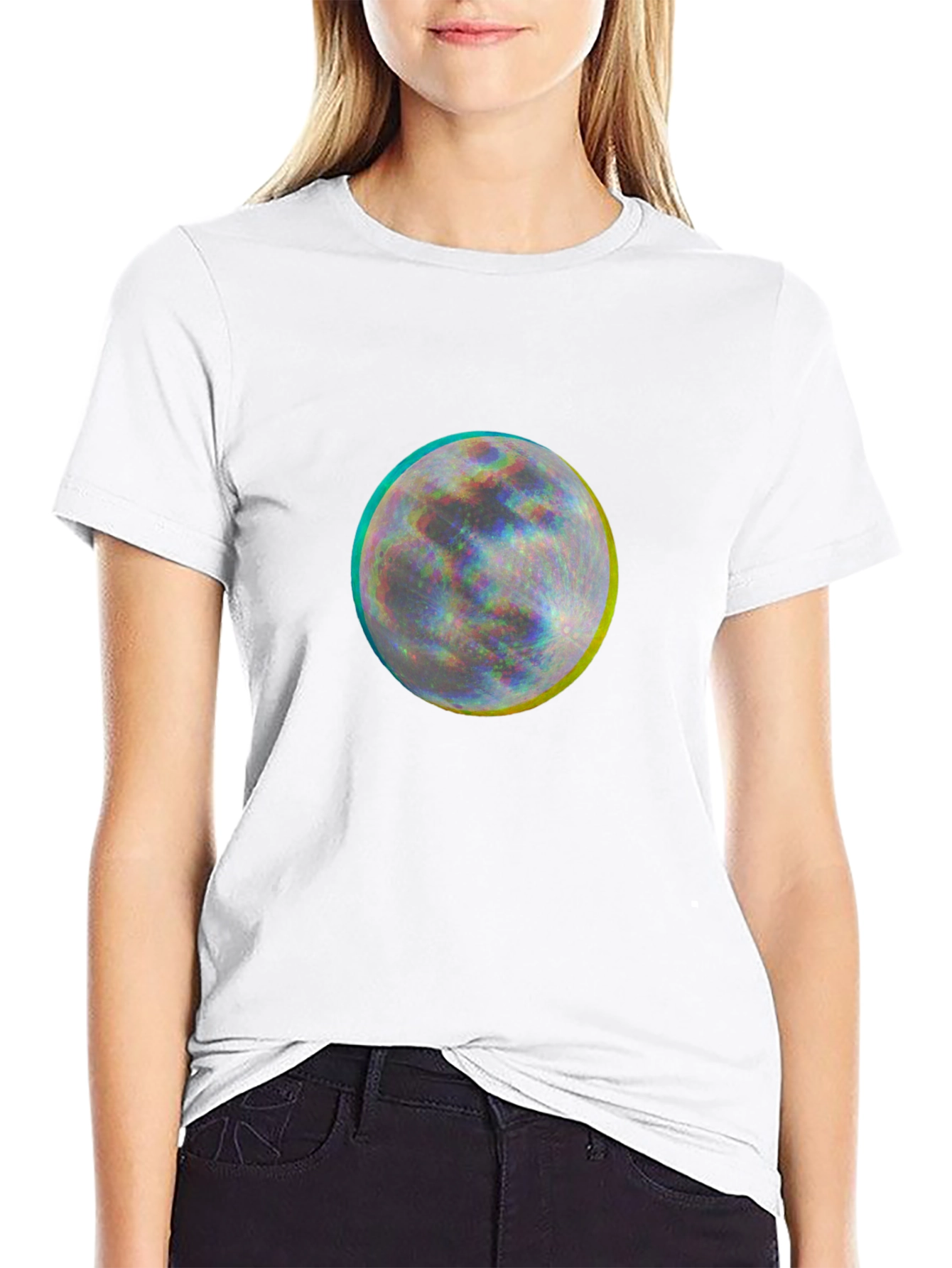 Moon Graphic T-Shirt - Soft Black Tee