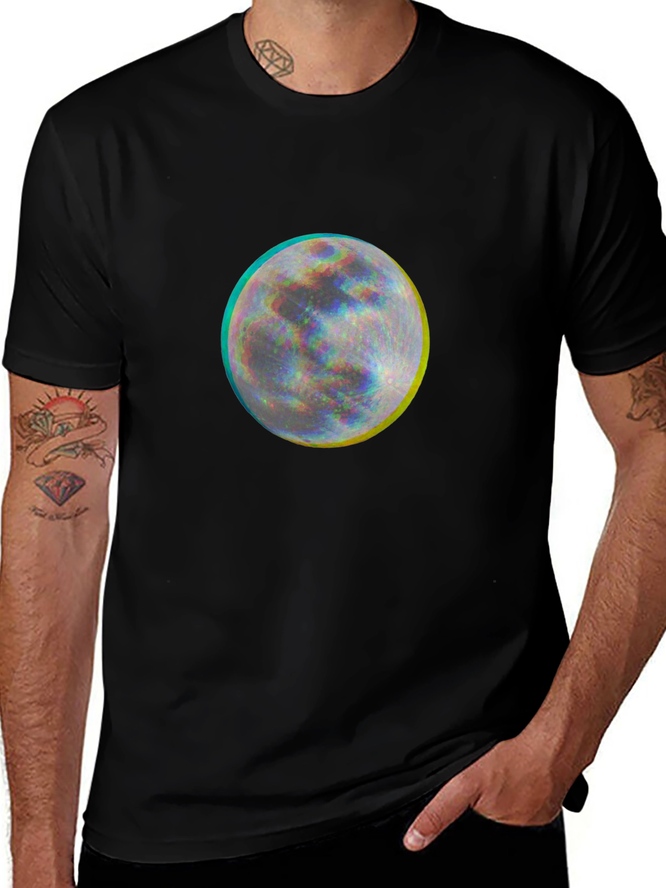 Moon Graphic T-Shirt - Soft Black Tee