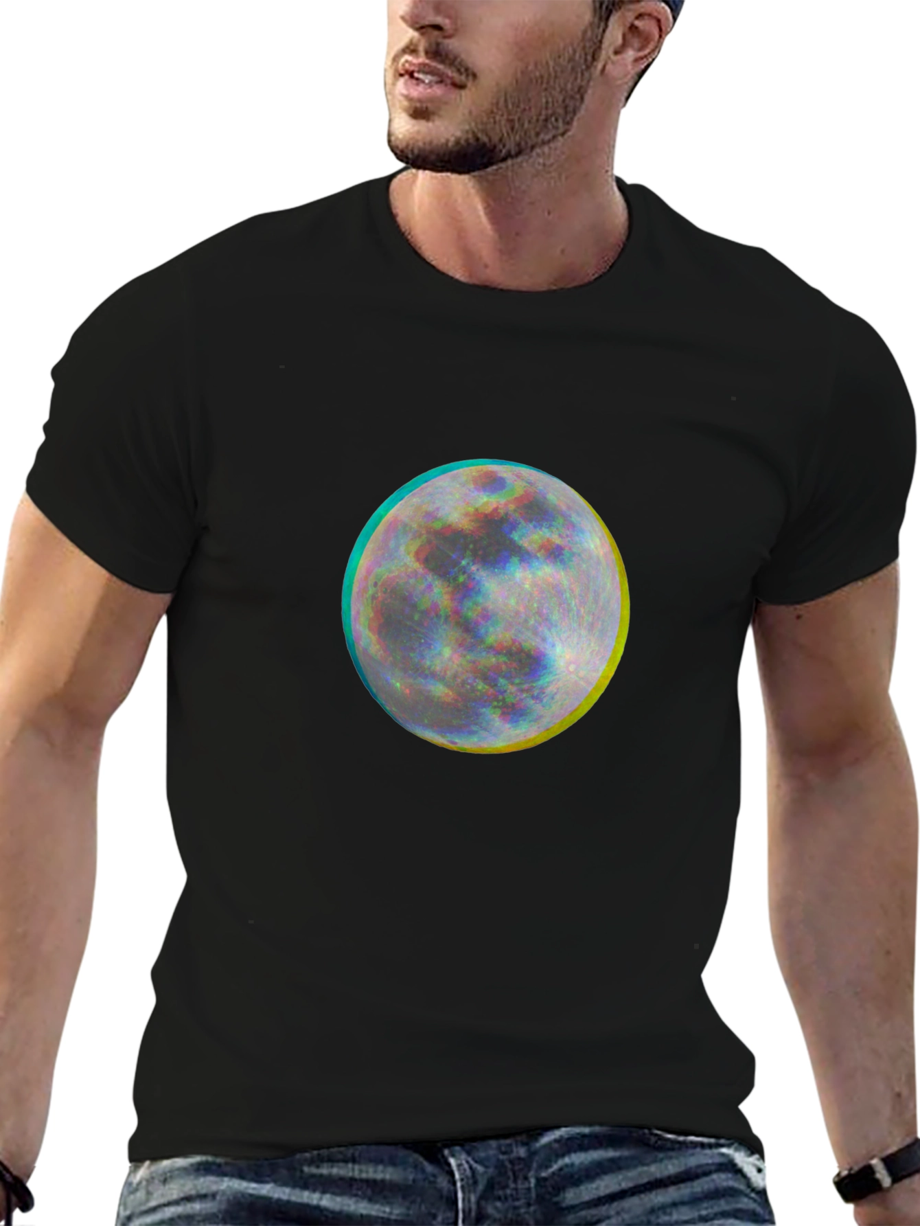 Moon Graphic T-Shirt - Soft Black Tee