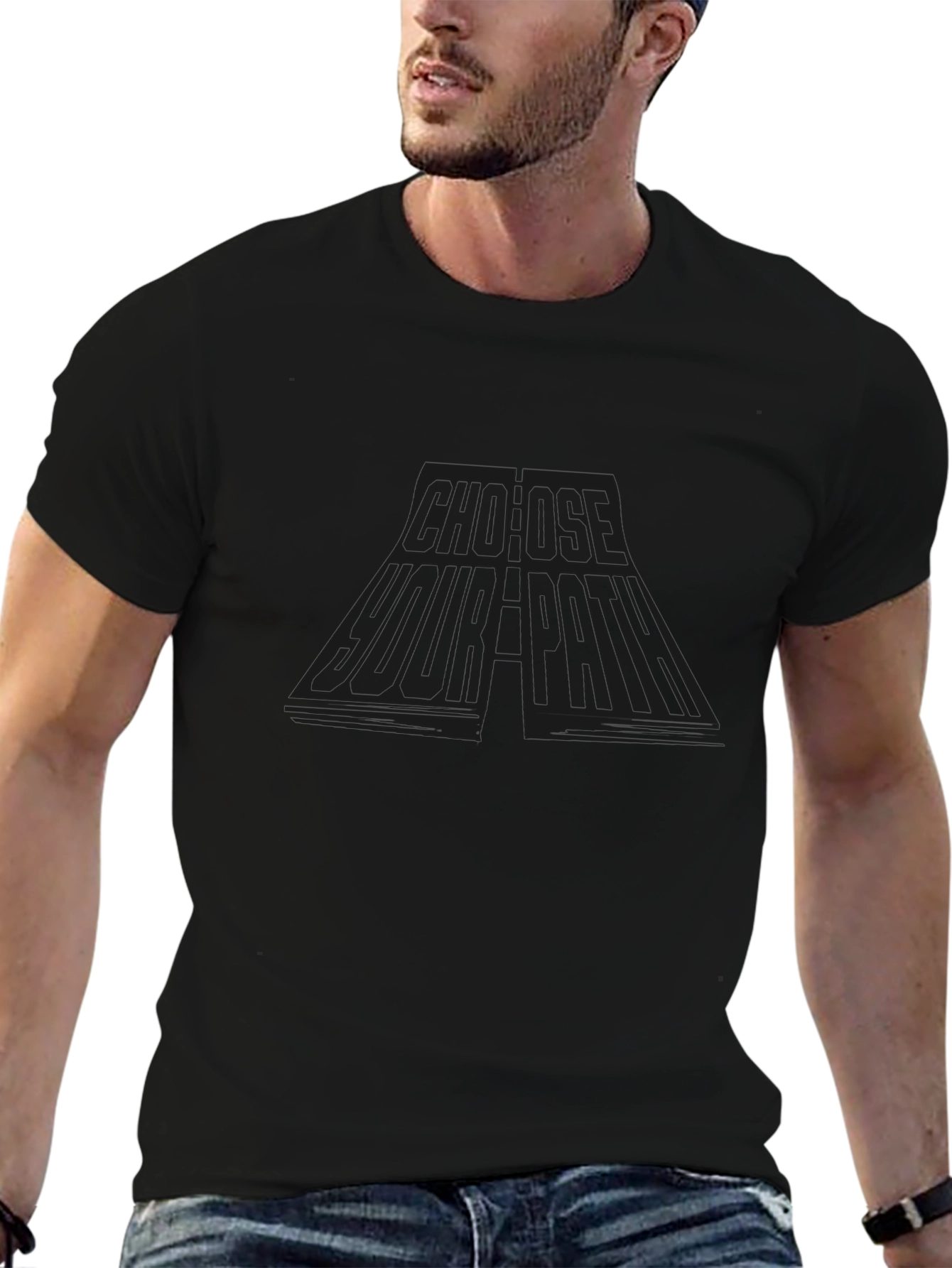 Choose Your Room Doorway Graphic Tee - Black