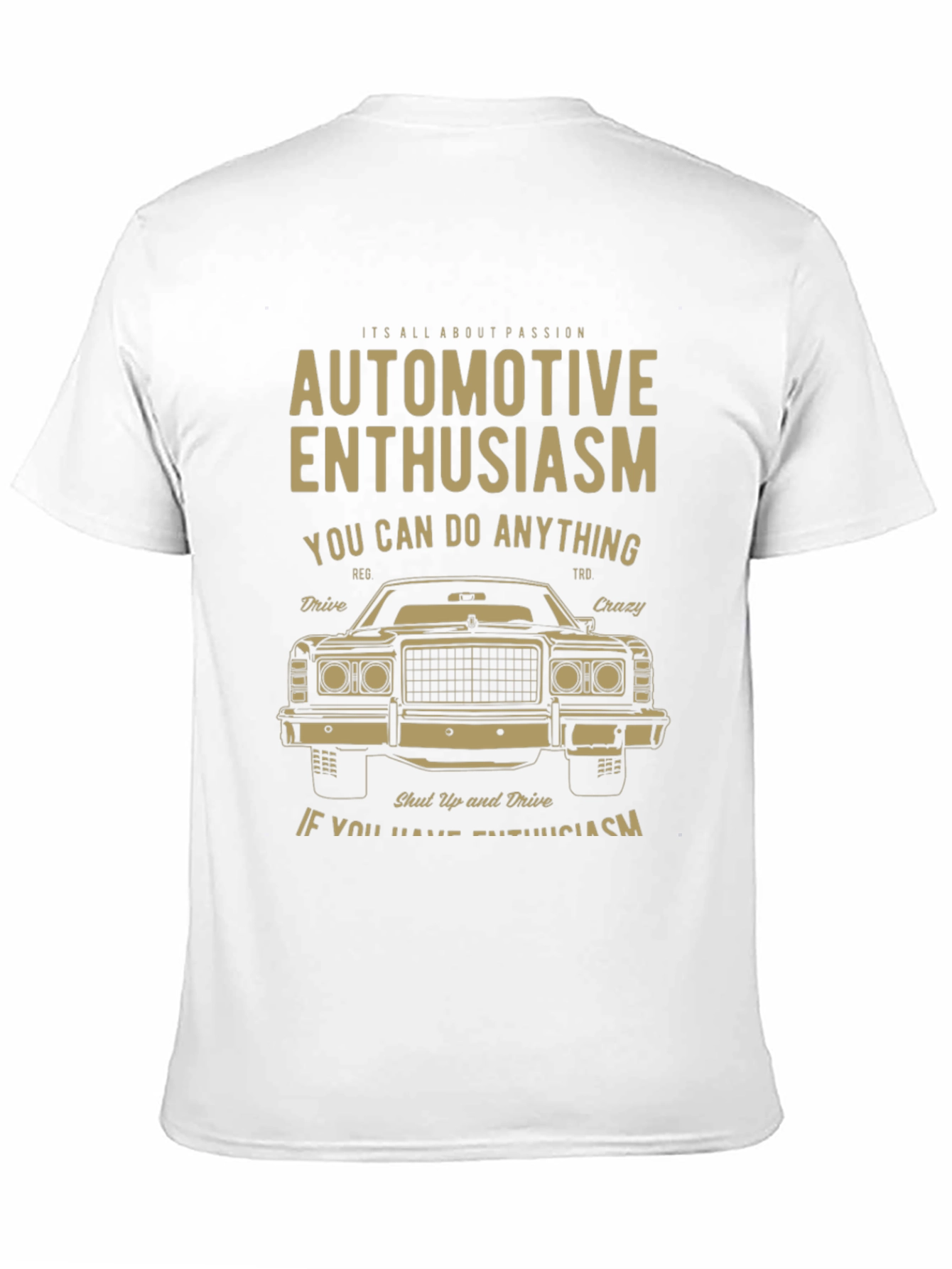 Automotive Enthusiast Black Graphic T-Shirt