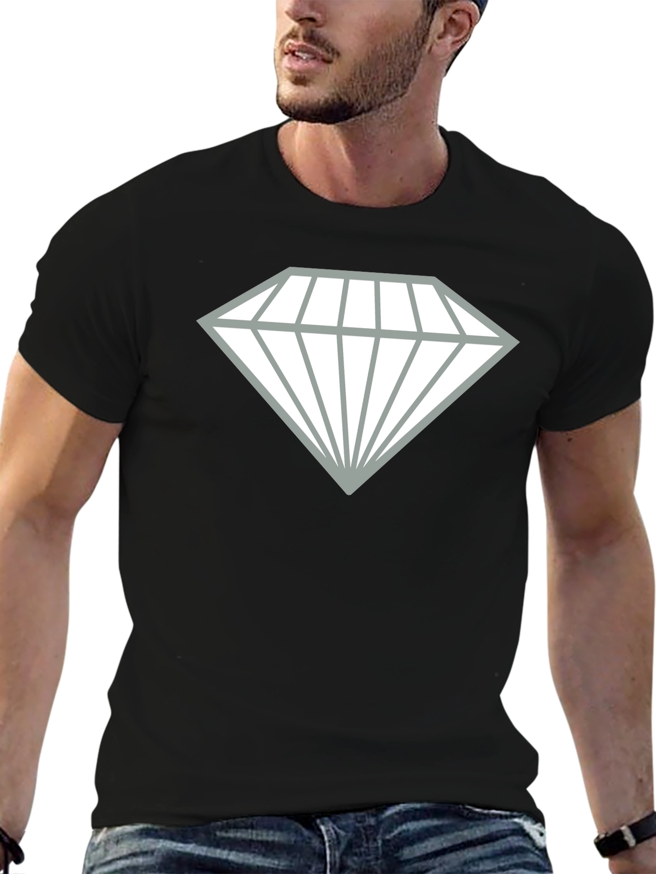 Diamond Graphic Black T-Shirt