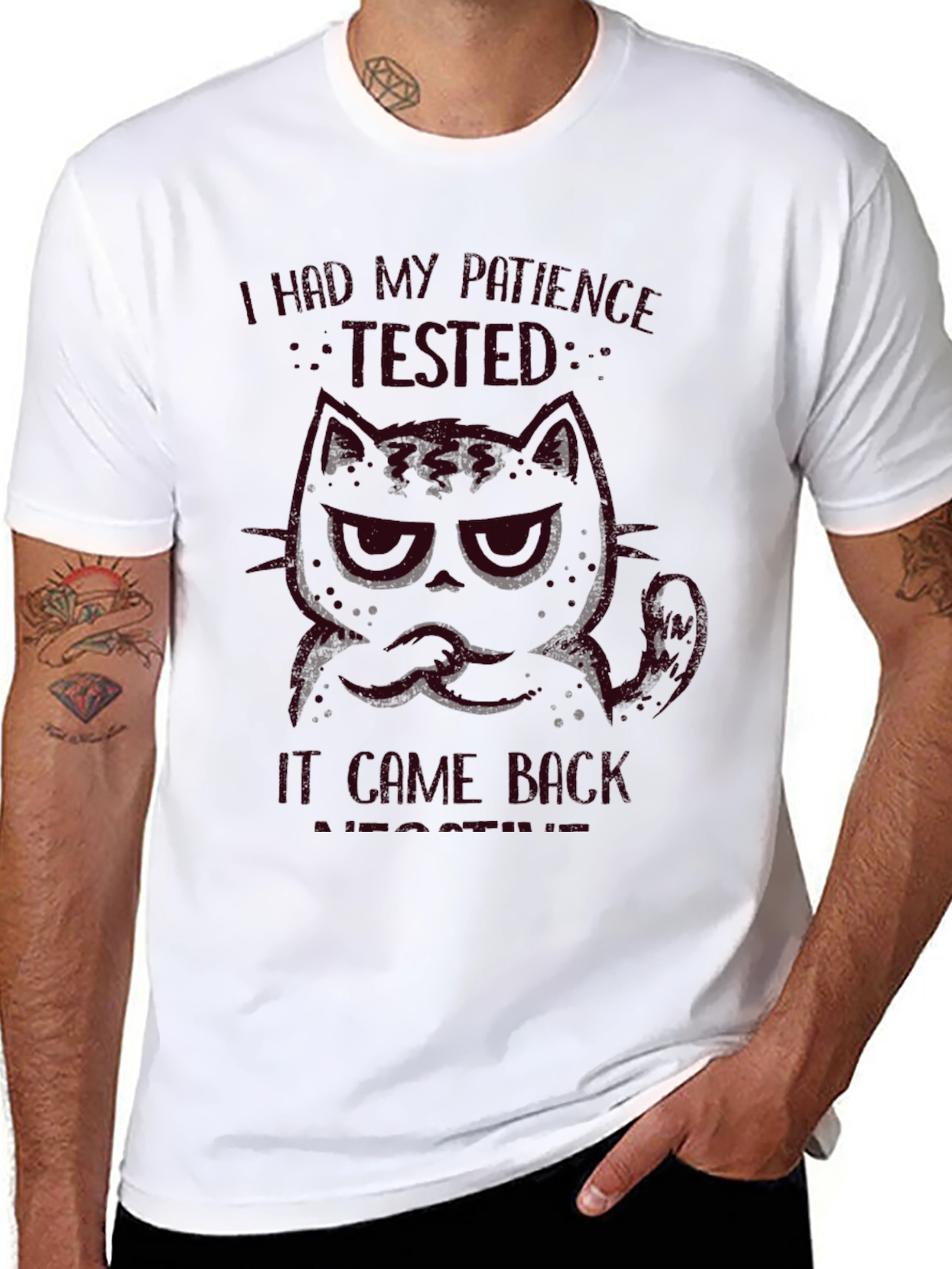 Grumpy Cat Patience Tested Graphic T-Shirt