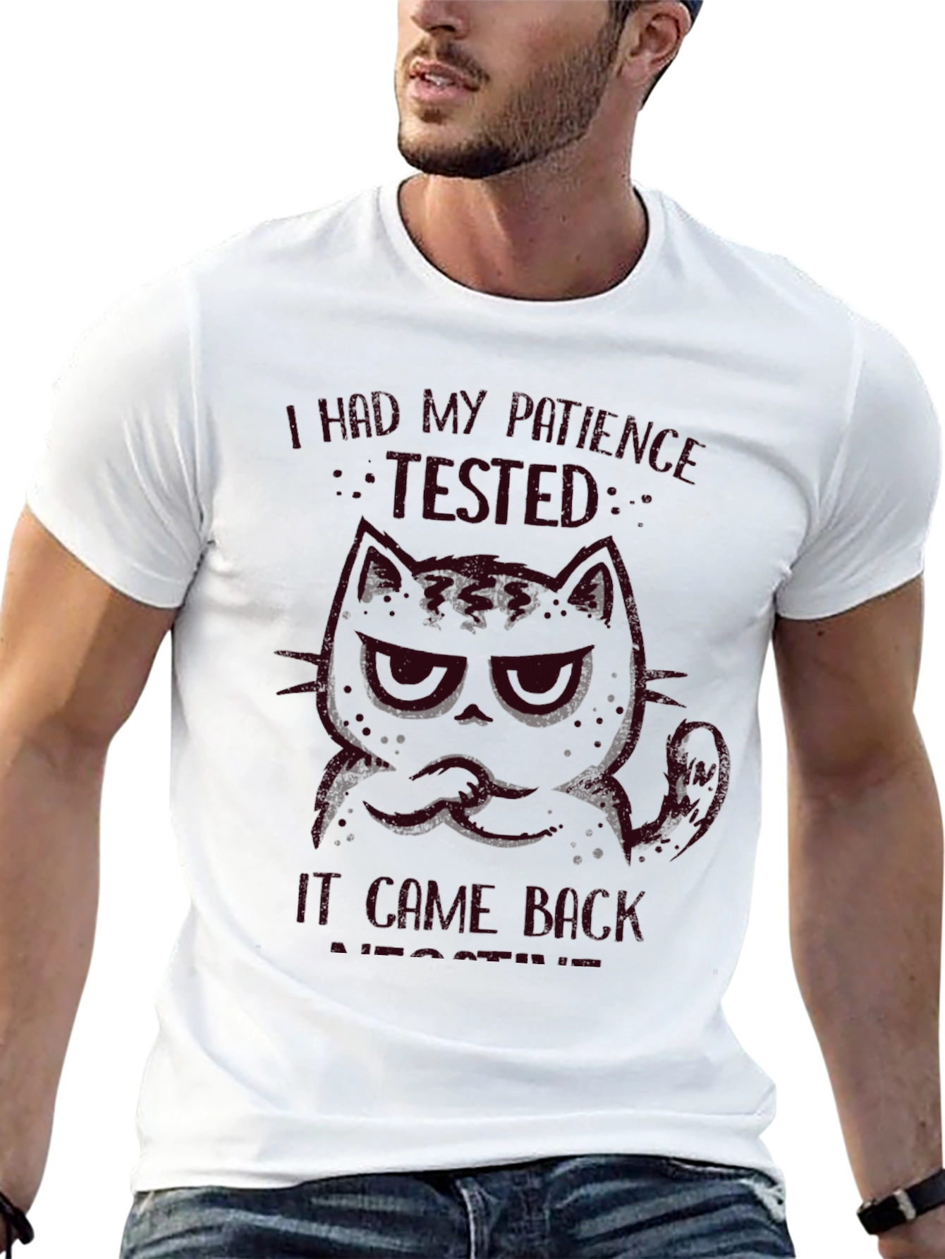 Grumpy Cat Patience Tested Graphic T-Shirt