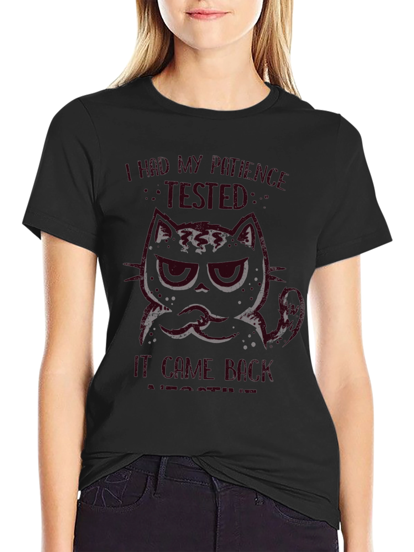 Grumpy Cat Patience Tested Graphic T-Shirt