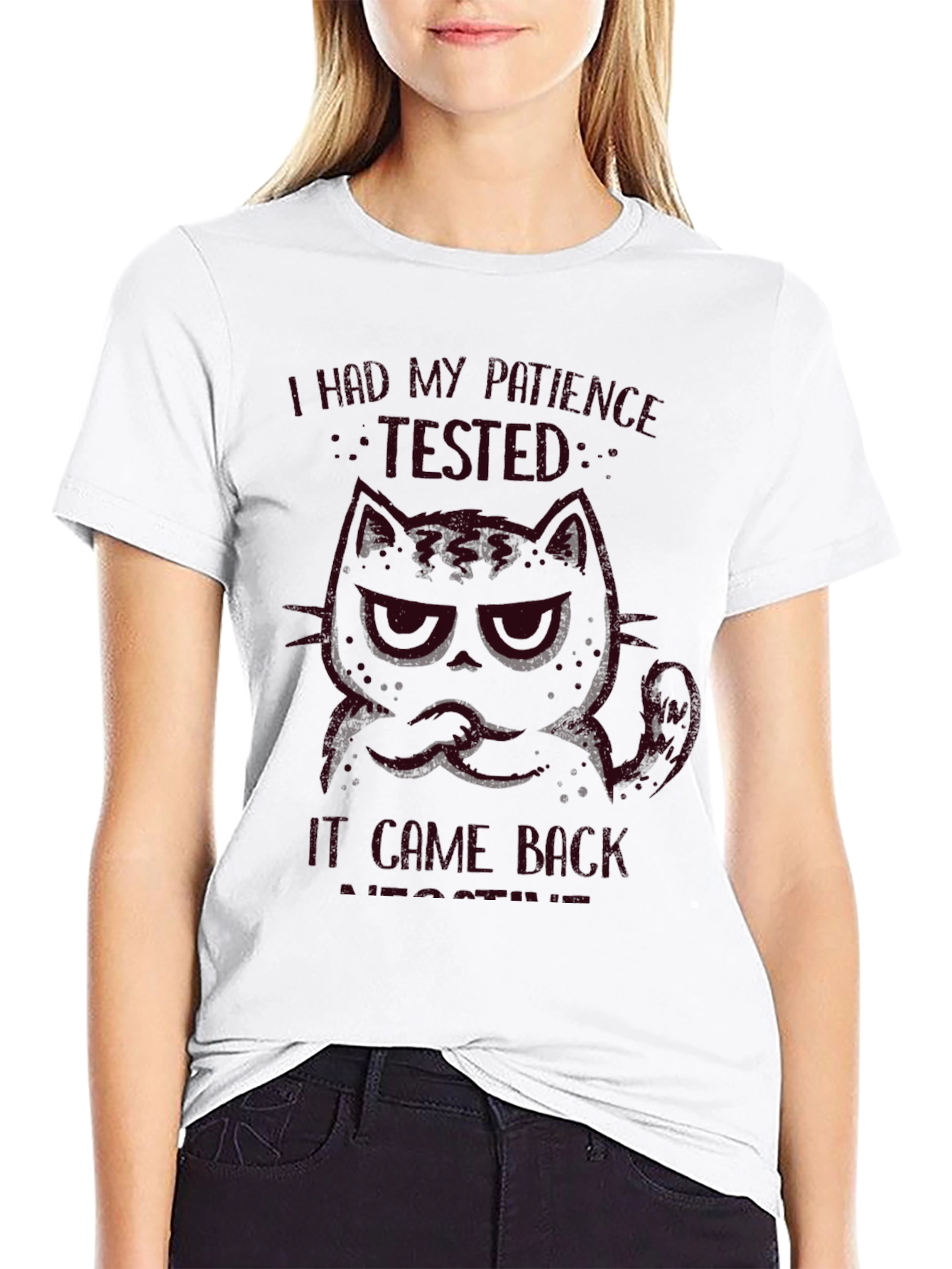 Grumpy Cat Patience Tested Graphic T-Shirt