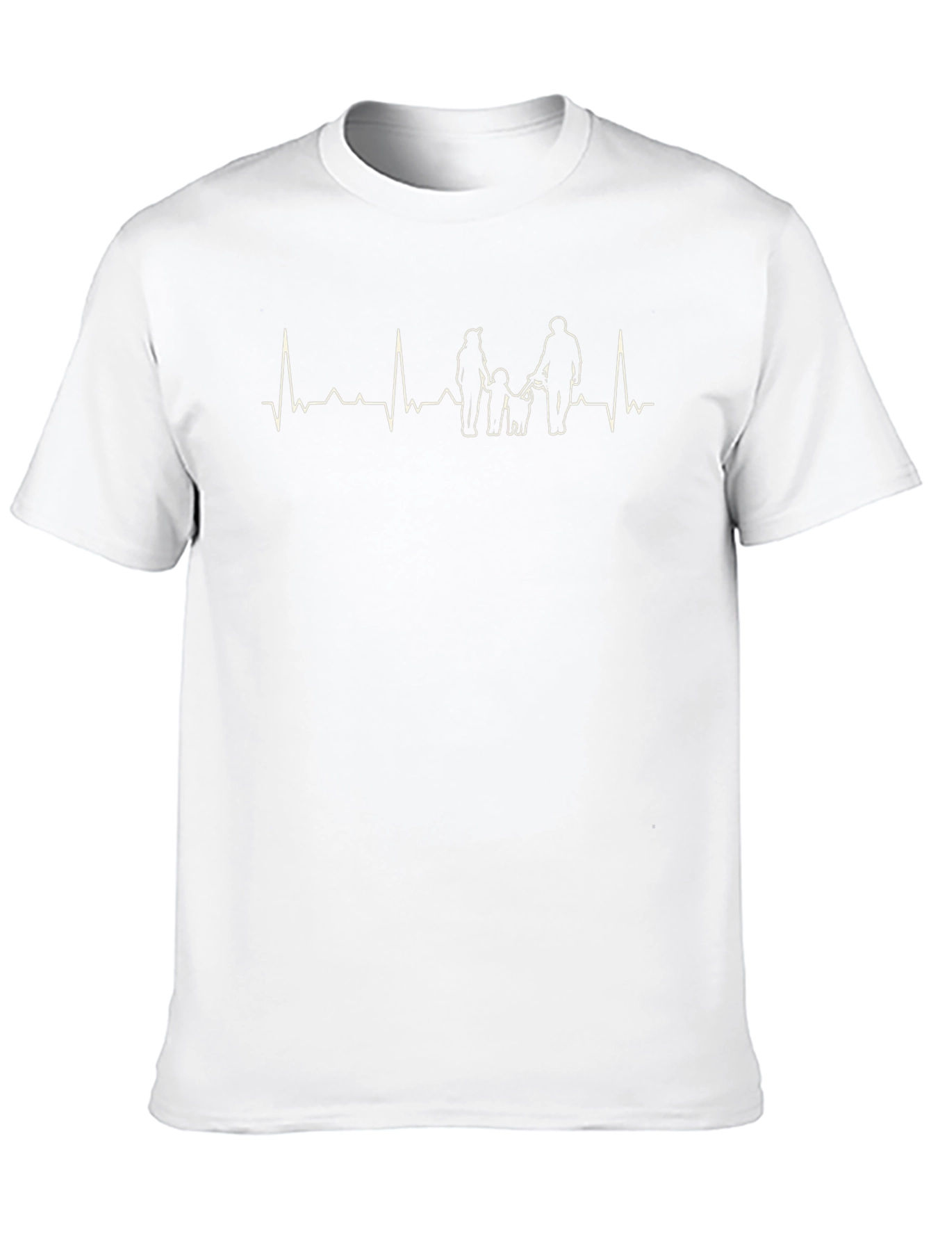 Heartbeat Family T-Shirt - Black