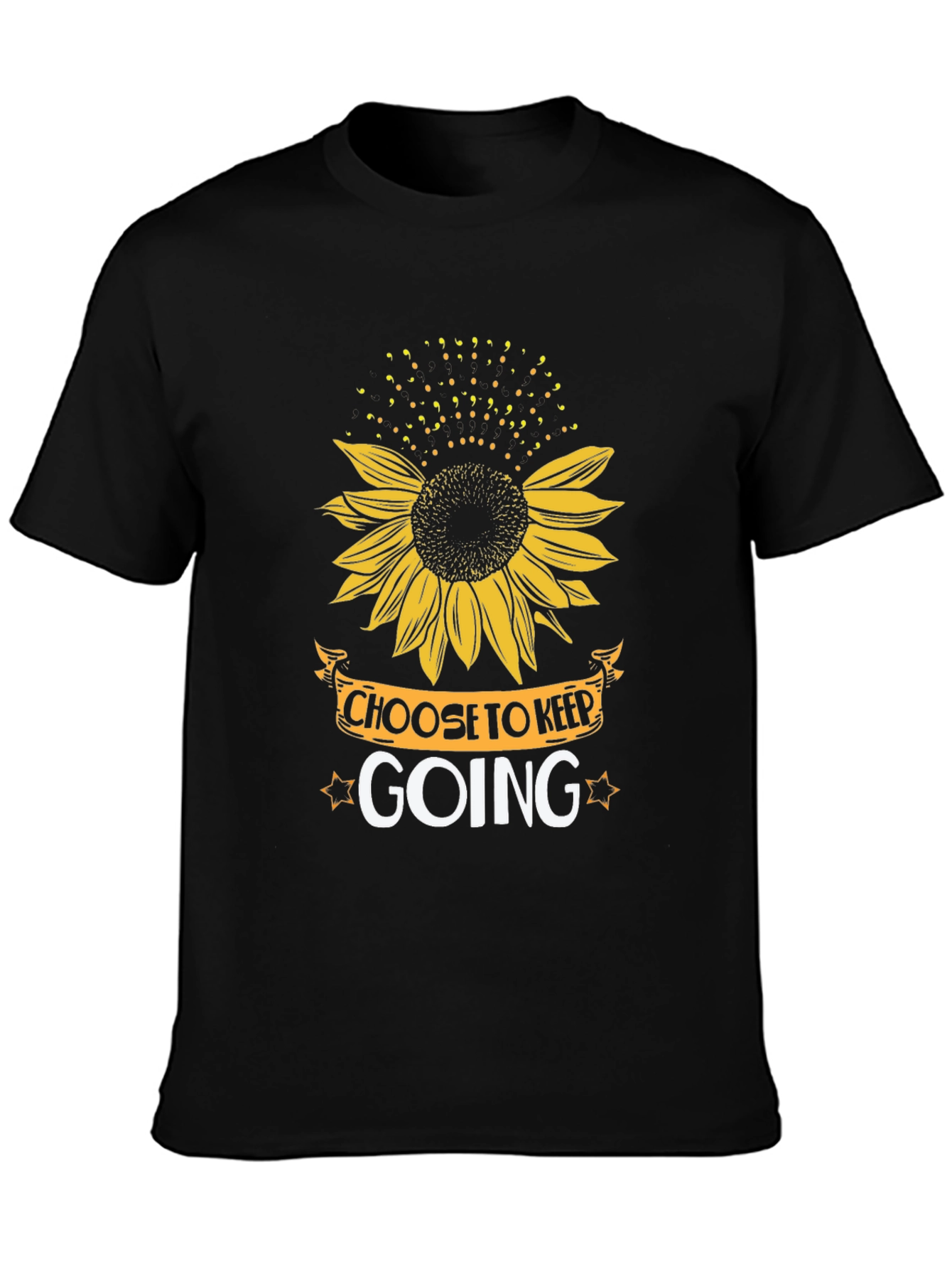 Choose to Keep Going Sunflower Graphic T-Shirt