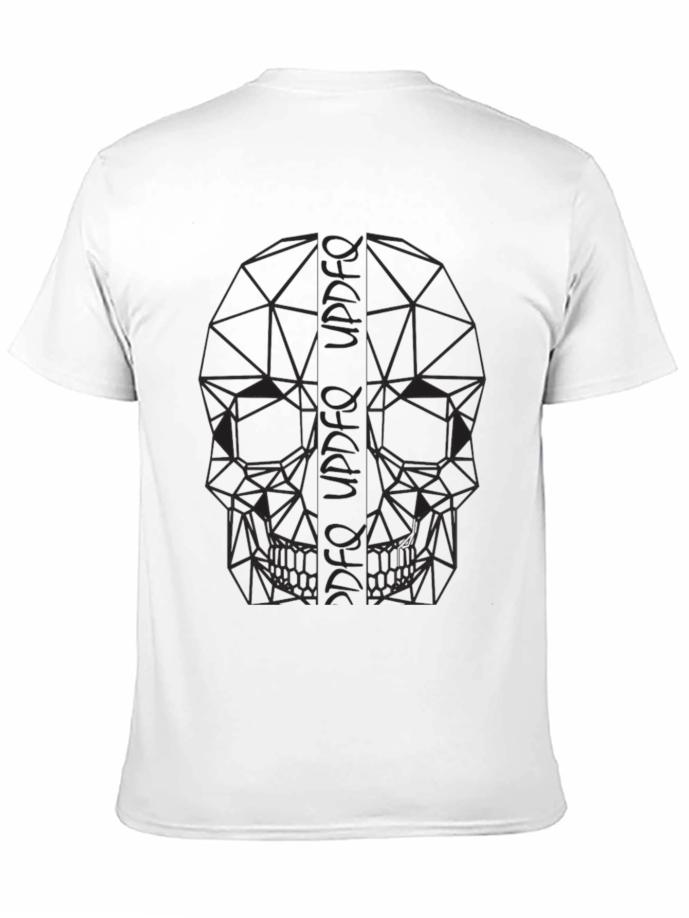 Geometric Skull Print Black T-Shirt
