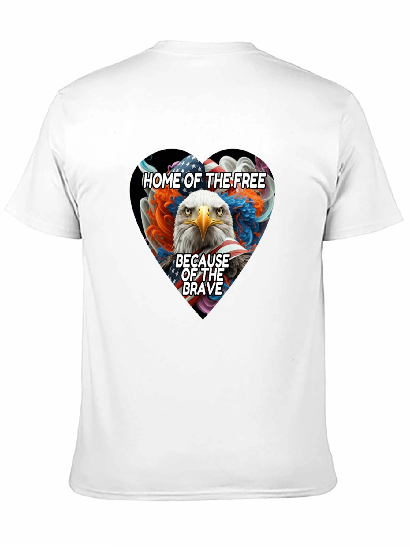 Patriotic Eagle Heart T-Shirt: Home of the Free