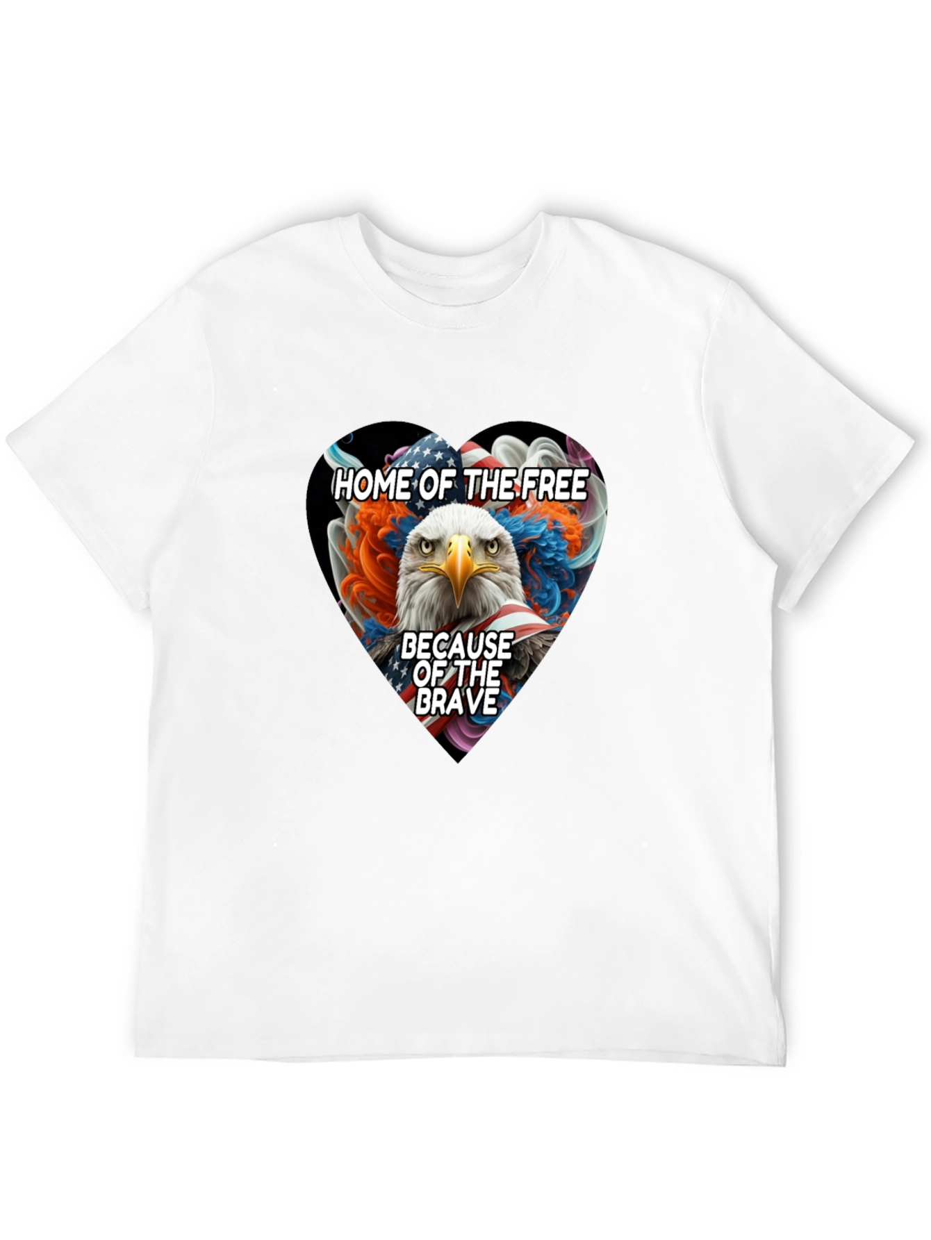 Patriotic Eagle Heart T-Shirt: Home of the Free