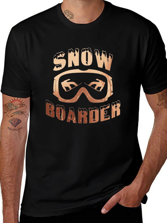 Snowboarder Graphic T-Shirt - Stylish Black Tee