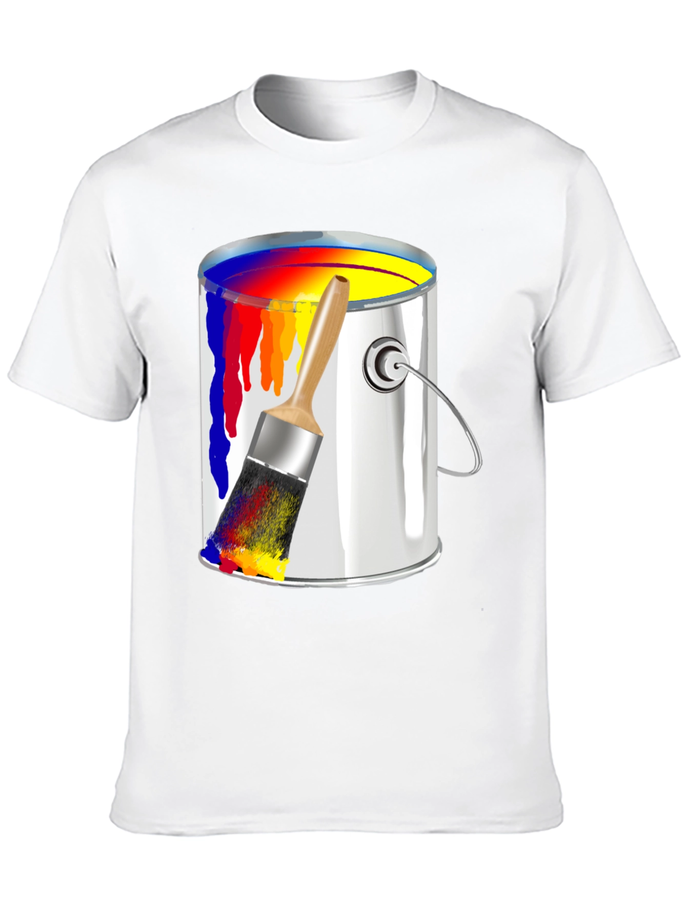 Paint Can & Brush Graphic Tee - Artist T-Shirt