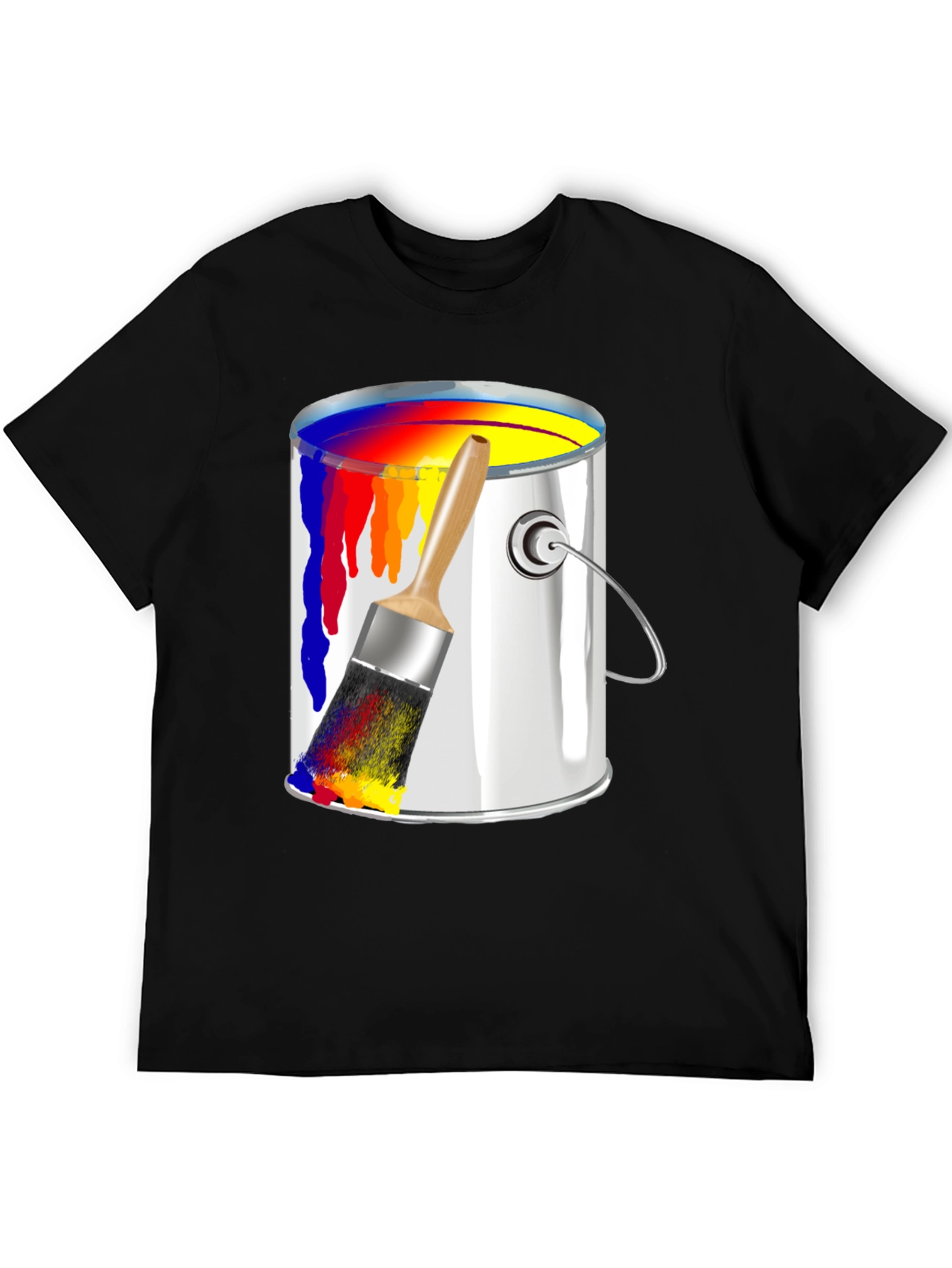 Paint Can & Brush Graphic Tee - Artist T-Shirt