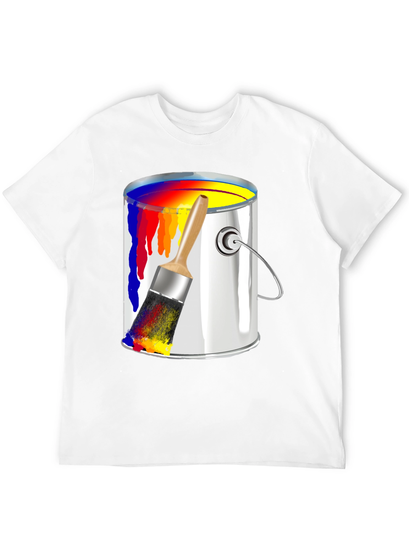 Paint Can & Brush Graphic Tee - Artist T-Shirt