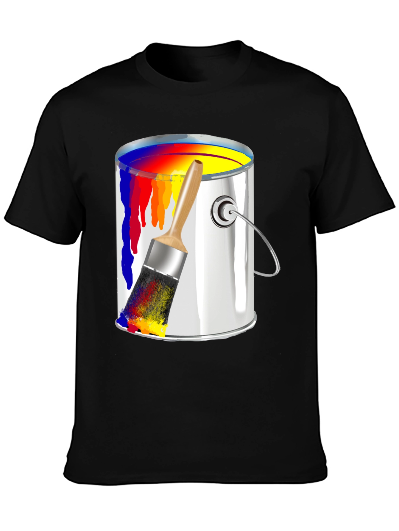 Paint Can & Brush Graphic Tee - Artist T-Shirt