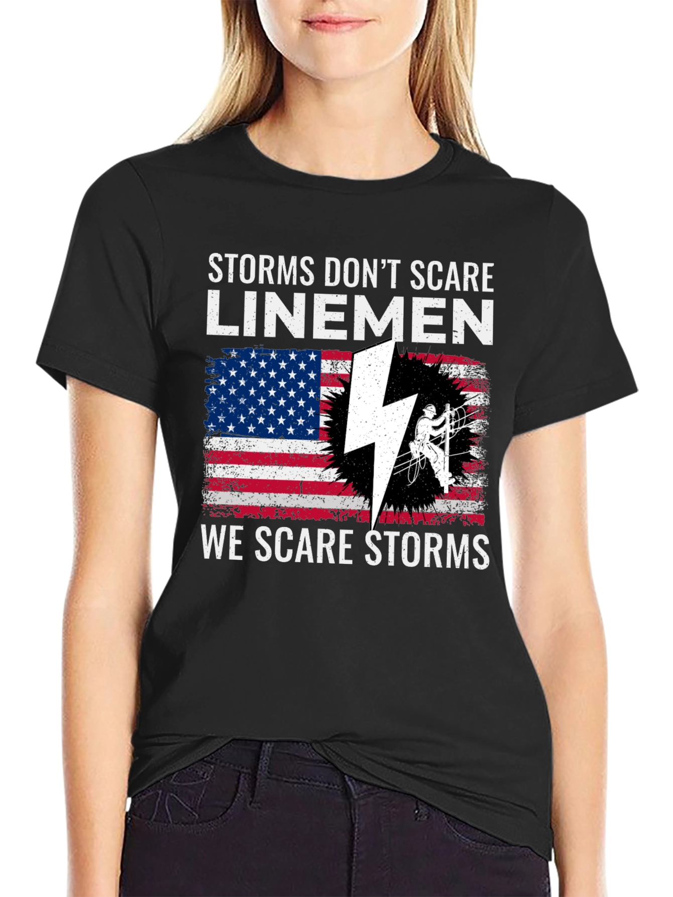 Linemen Storms Graphic T-Shirt