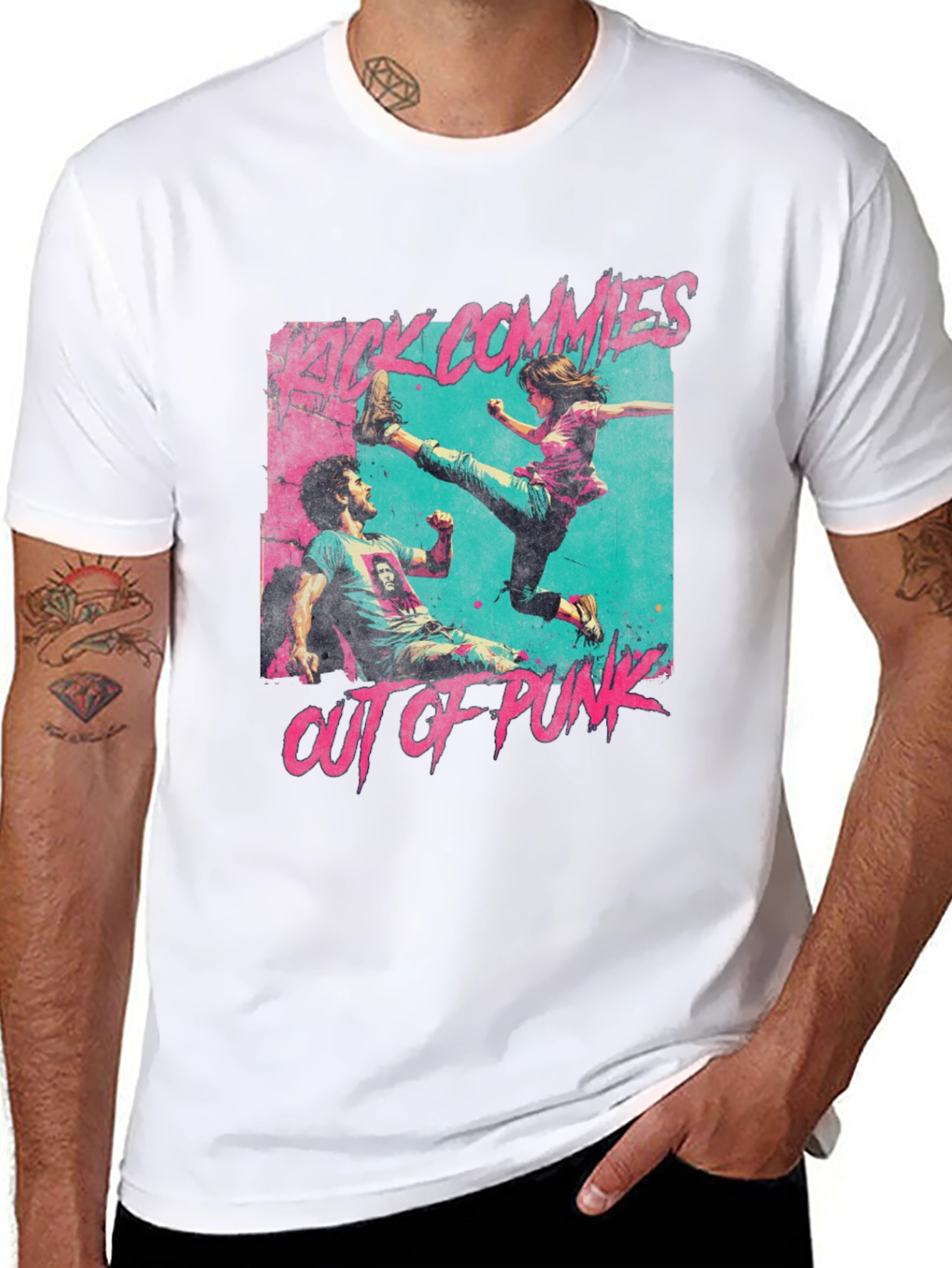 Kick Commies Out Of Punk Graphic Tee