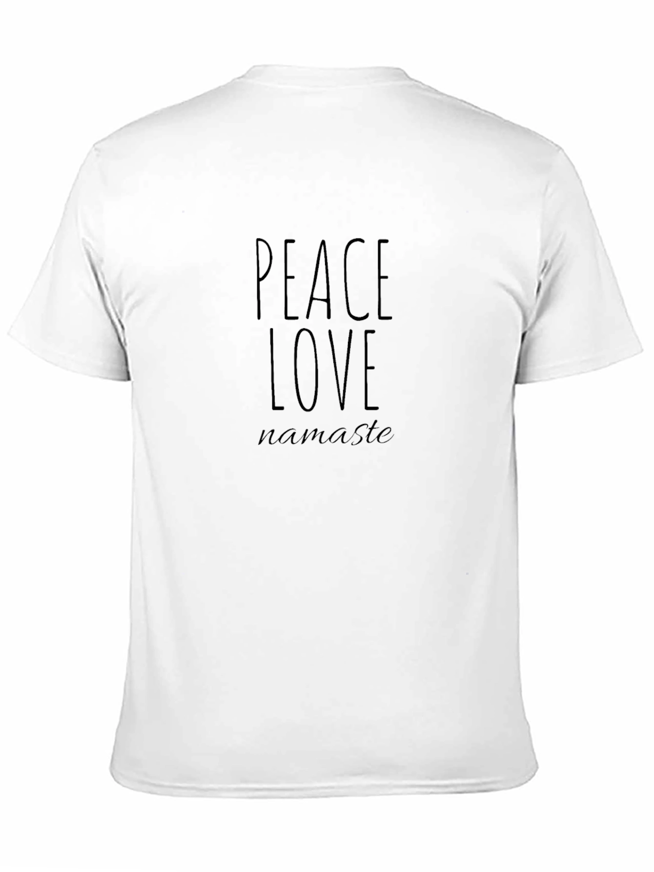 Peace Love Namaste Black T-Shirt
