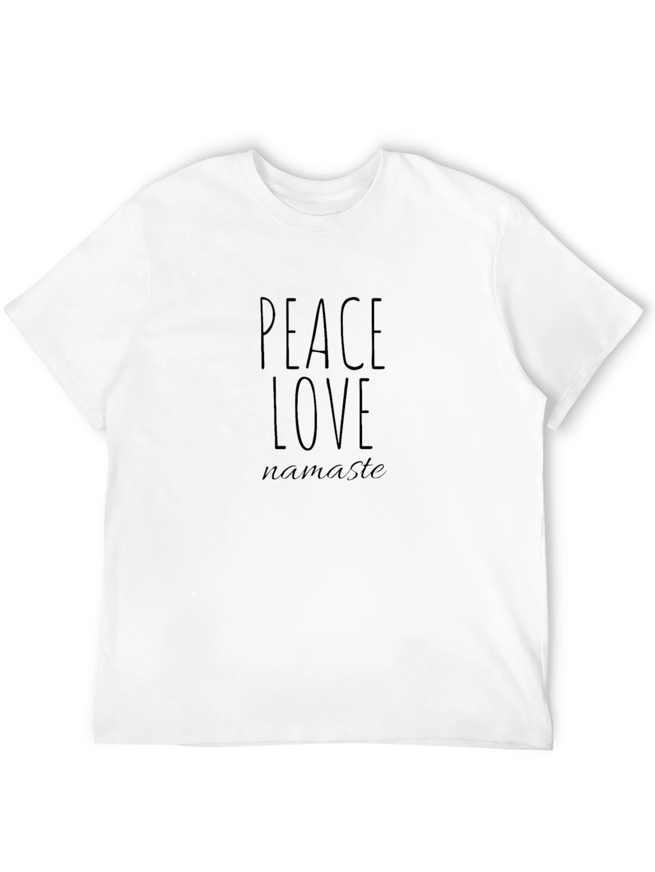 Peace Love Namaste Black T-Shirt