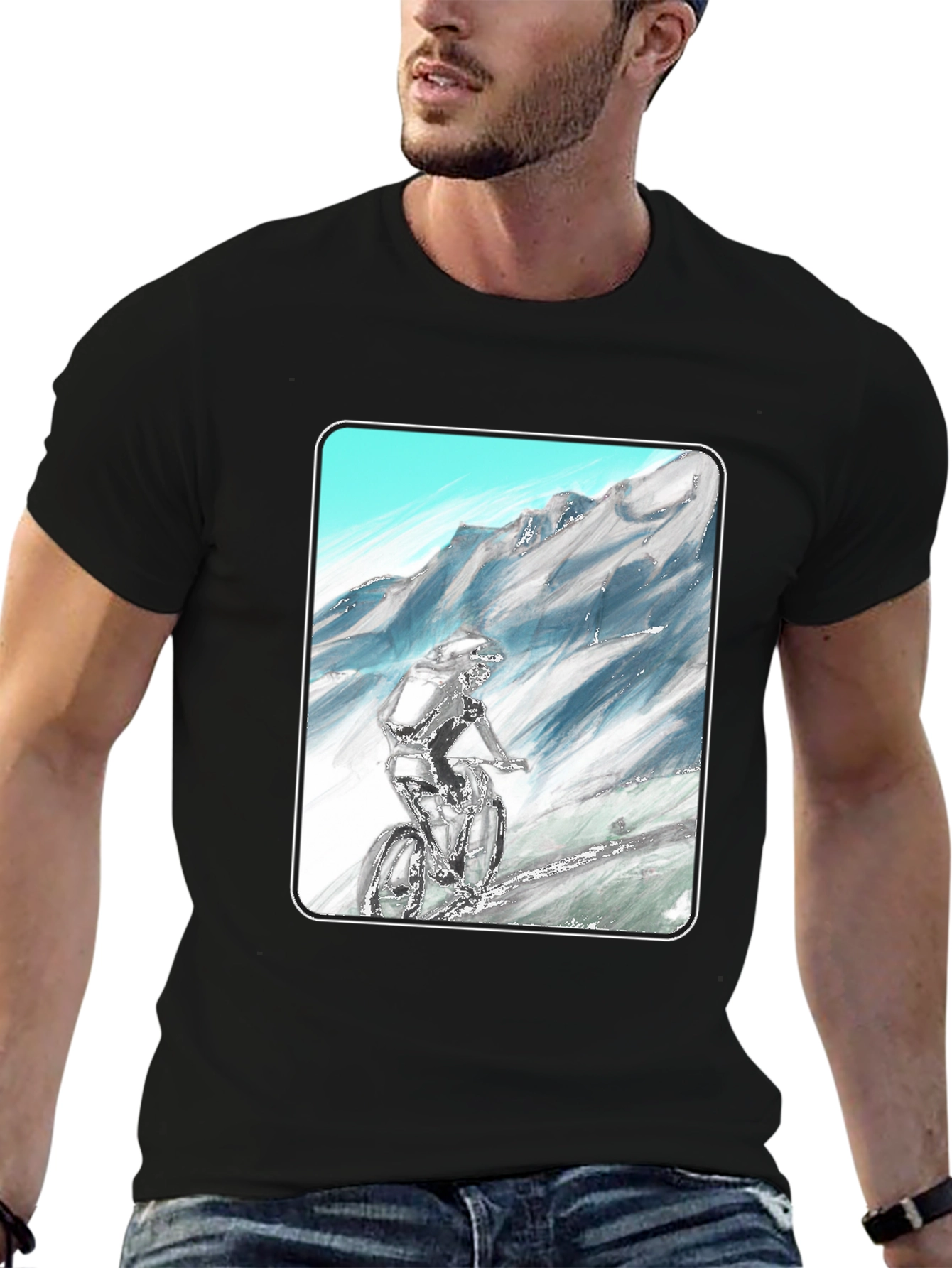 Mountain Biker Graphic Tee - Adventure Ready!