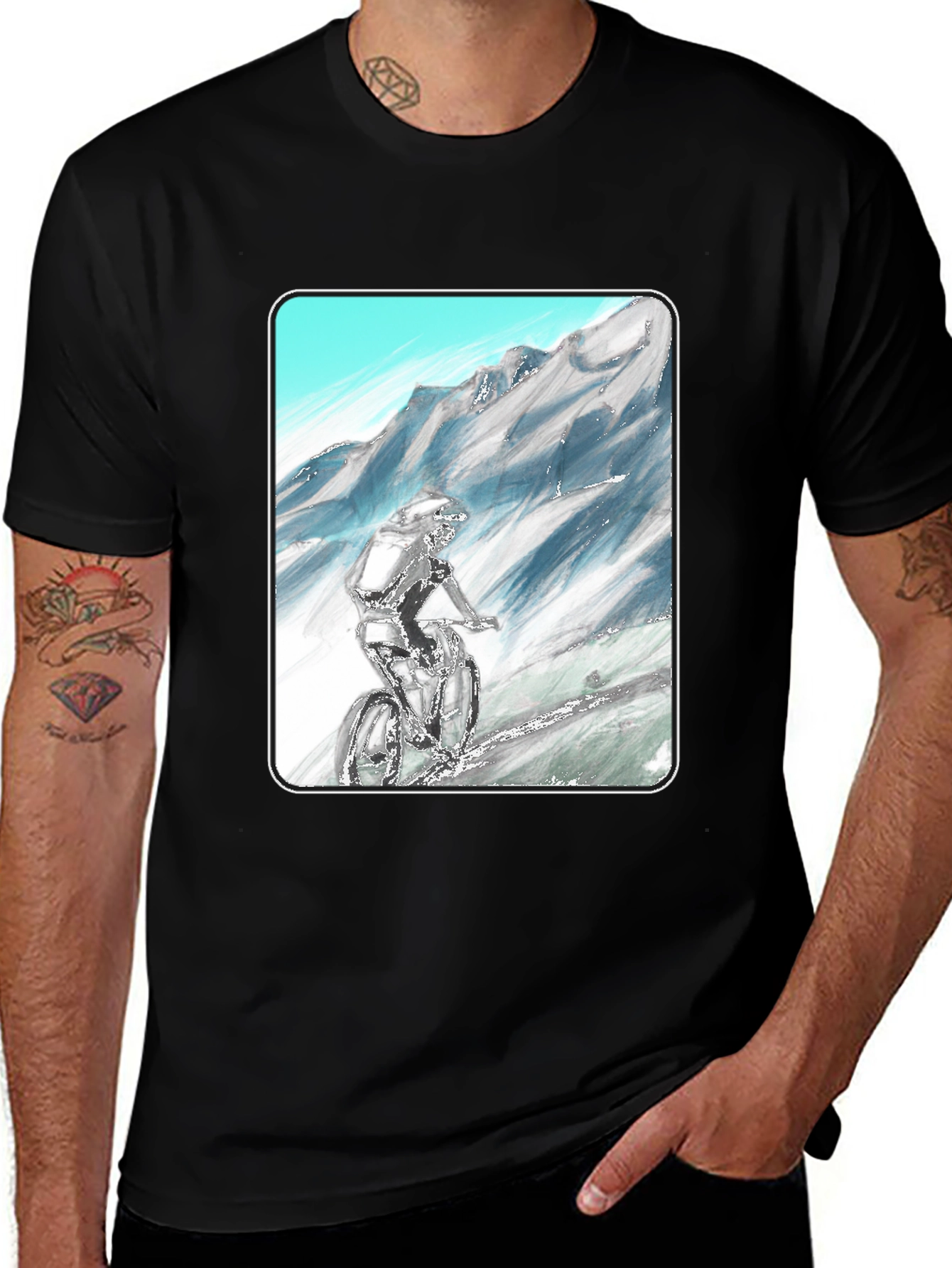 Mountain Biker Graphic Tee - Adventure Ready!
