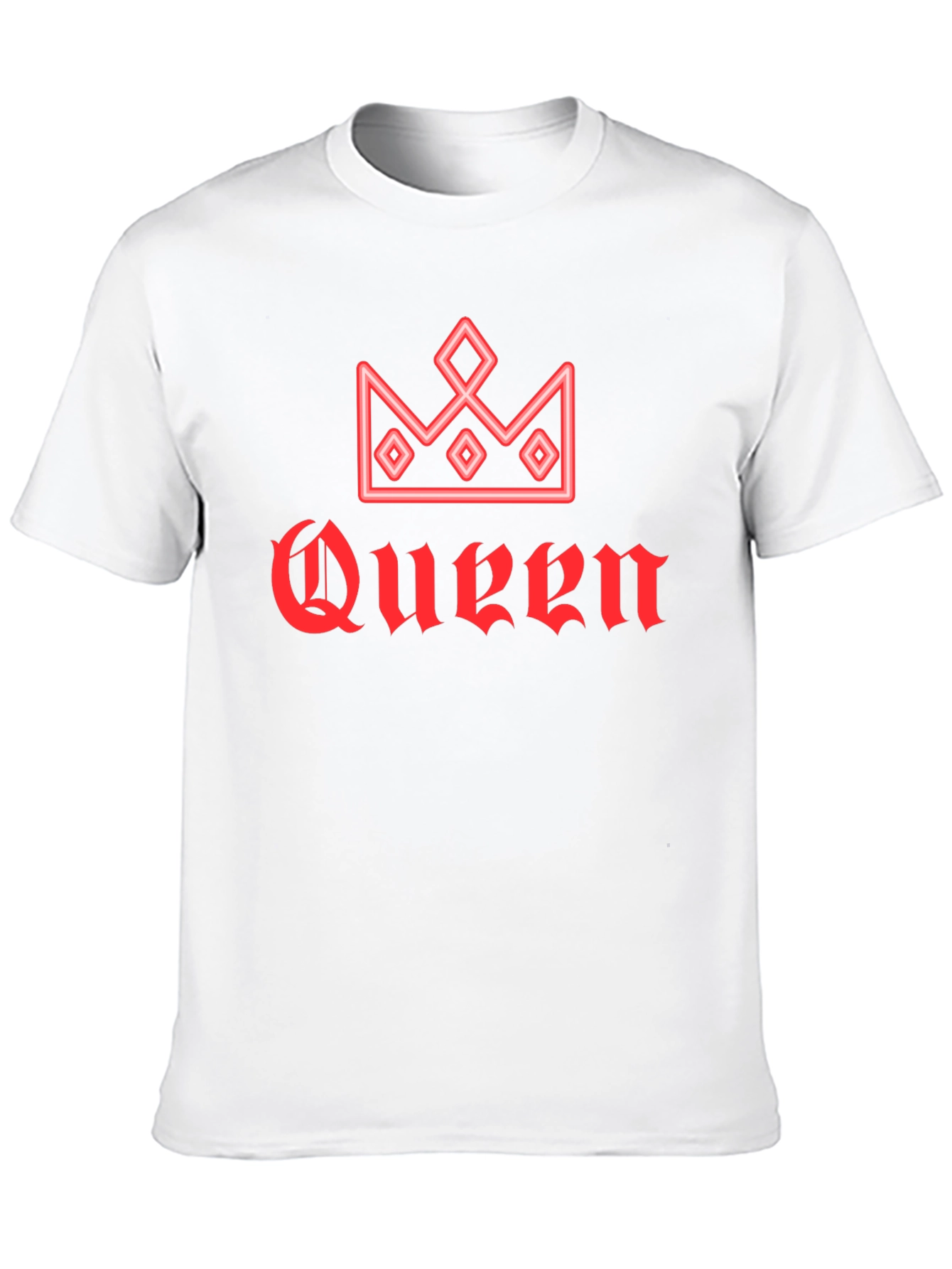 Queen Crown Red Graphic Black T-Shirt