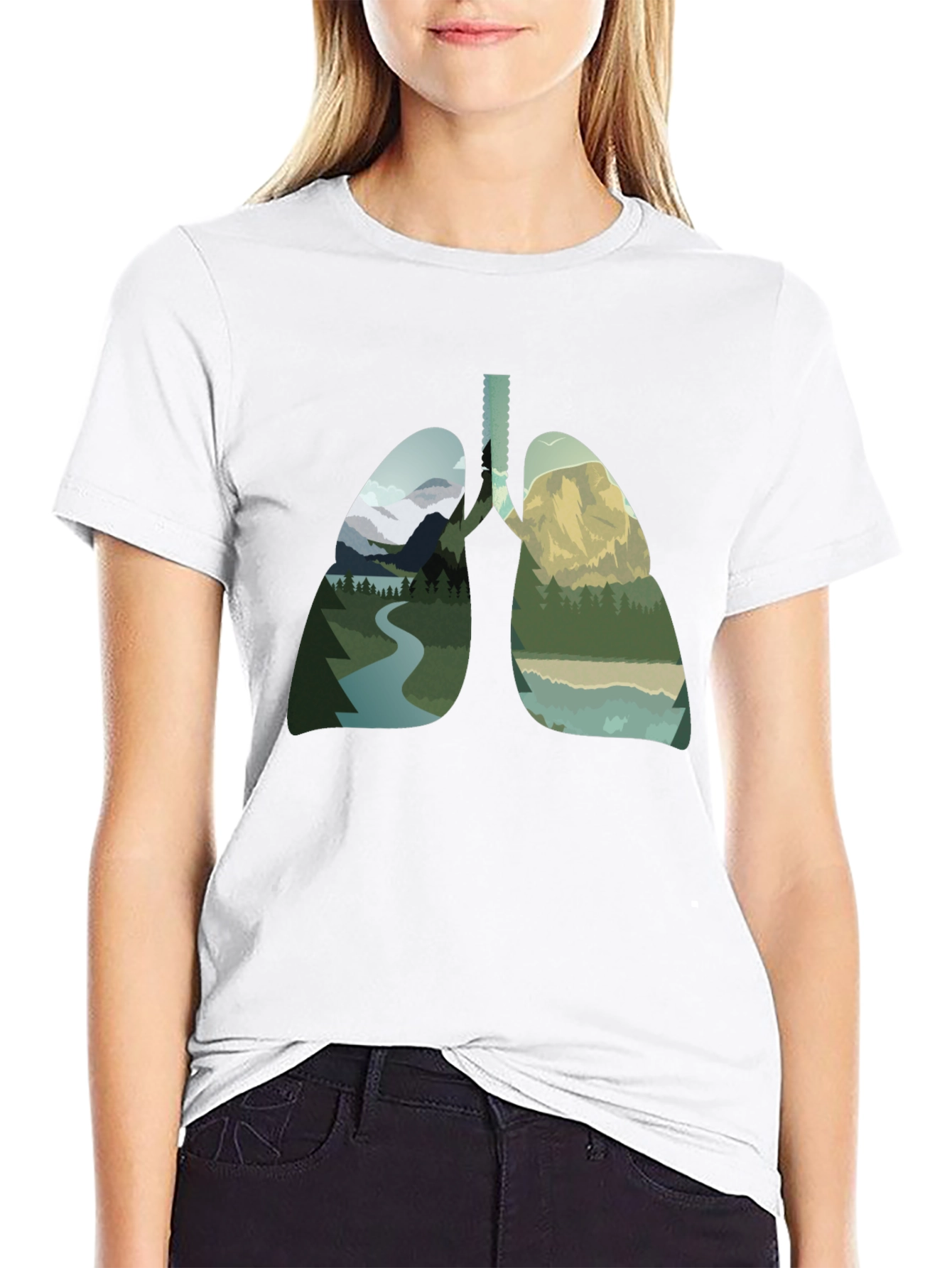 Nature Lungs Graphic Tee - Breathe the Outdoors
