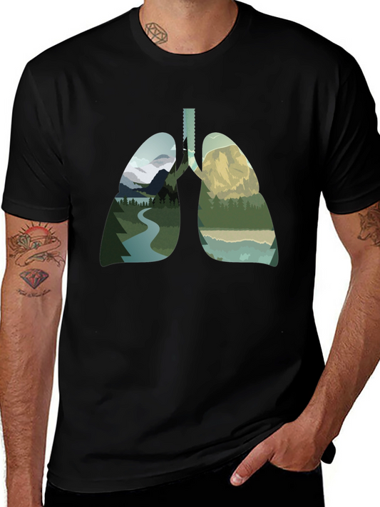 Nature Lungs Graphic Tee - Breathe the Outdoors