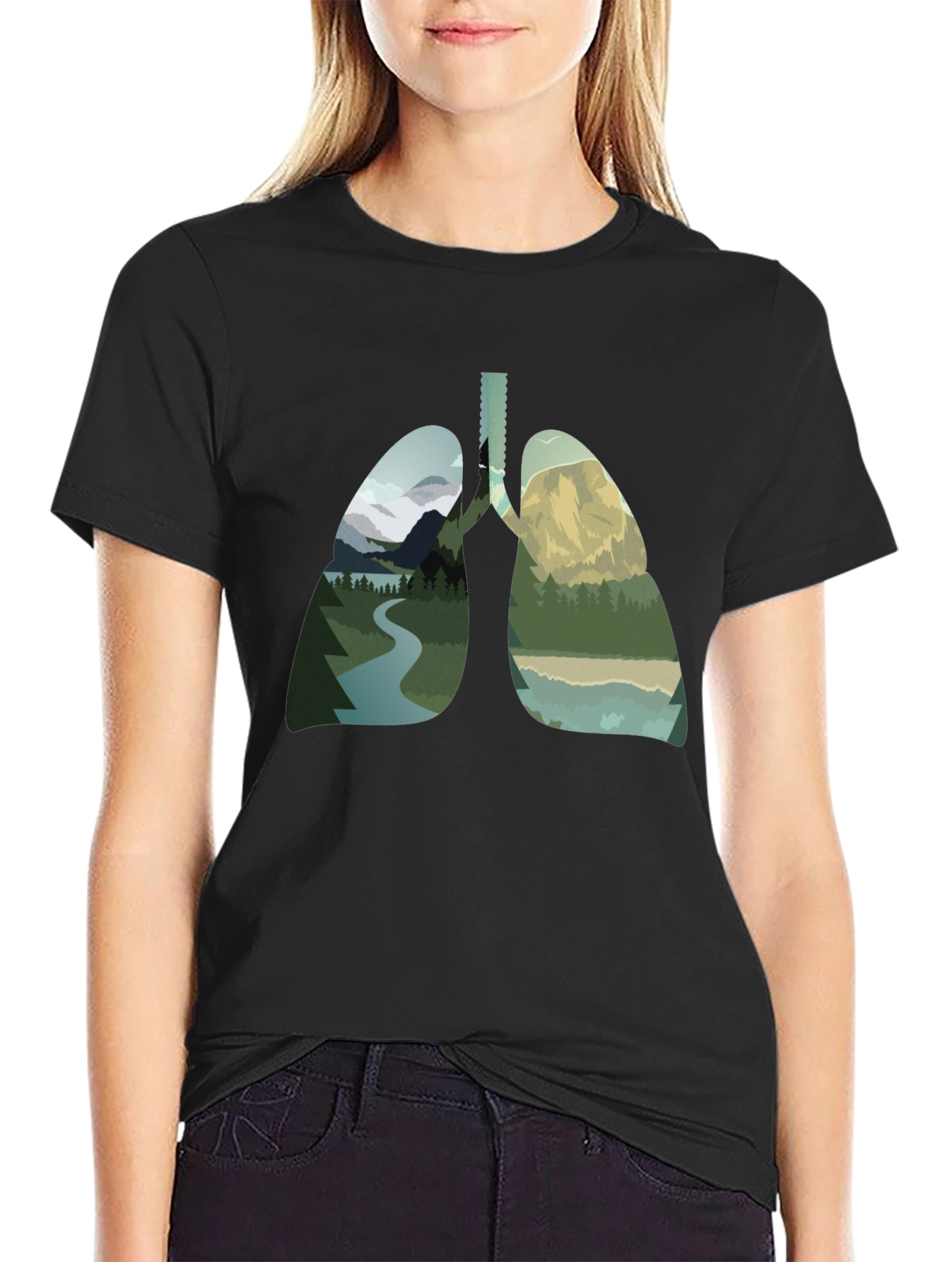 Nature Lungs Graphic Tee - Breathe the Outdoors