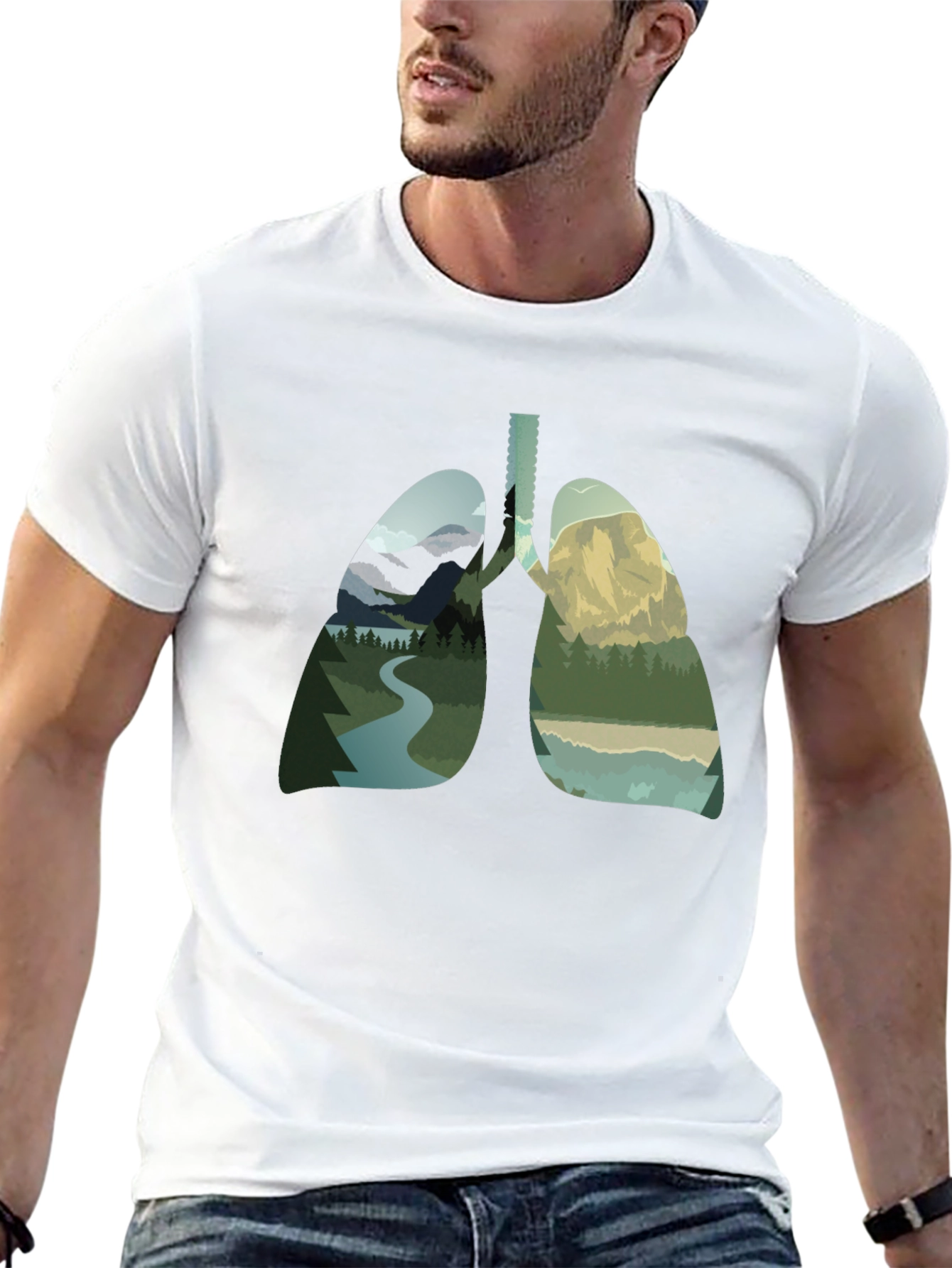 Nature Lungs Graphic Tee - Breathe the Outdoors