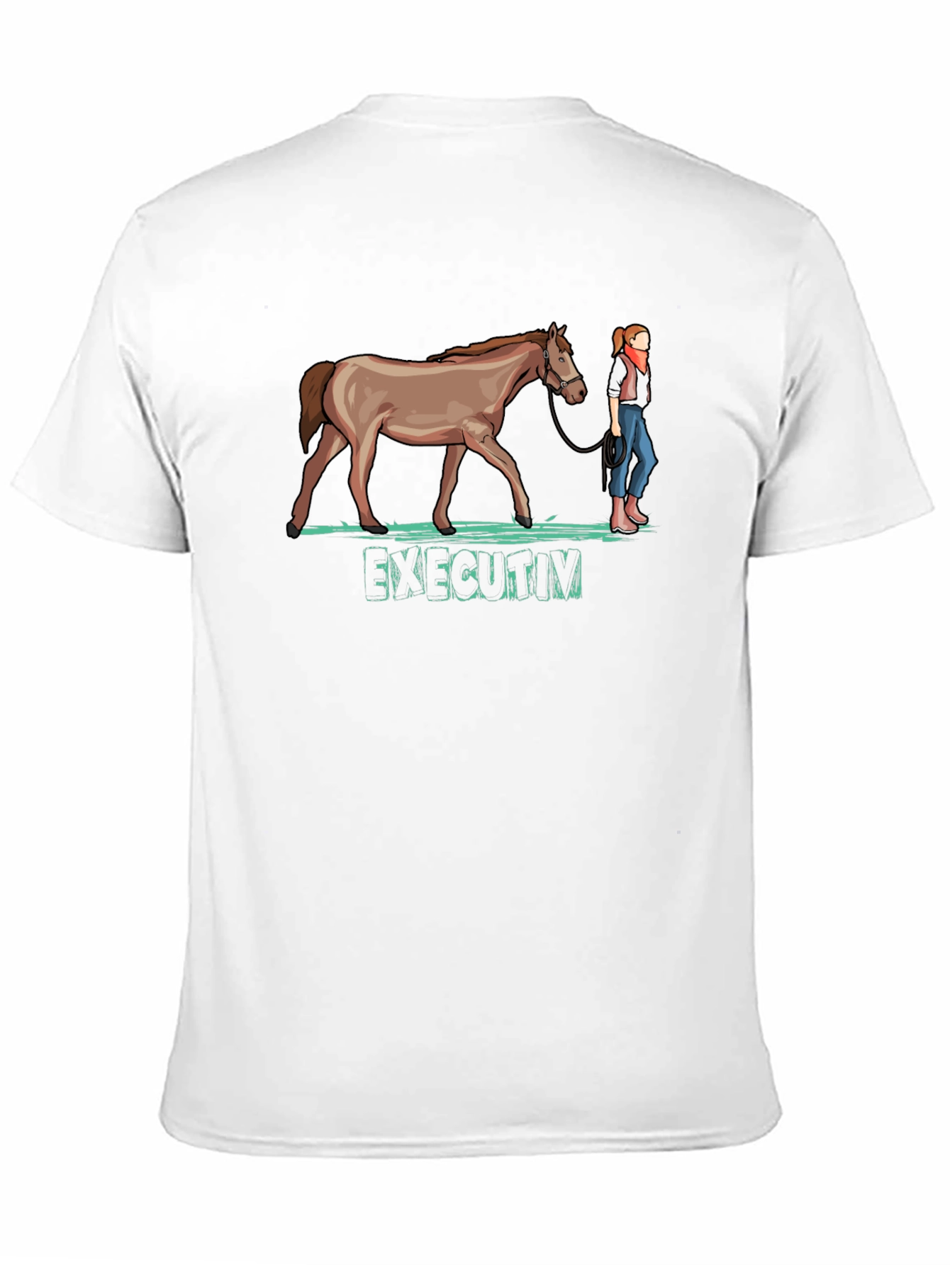 Executive Horse T-Shirt - Black Cotton Tee