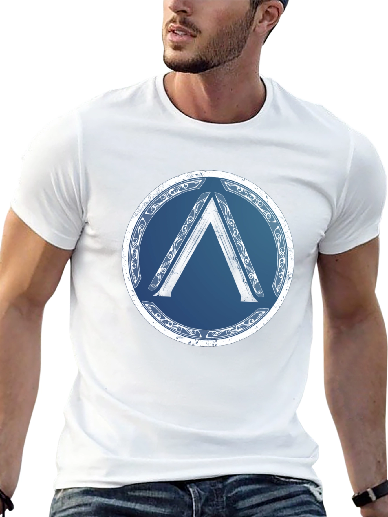 Spartan Shield T-Shirt - Black Graphic Tee