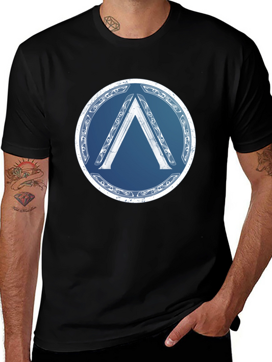 Spartan Shield T-Shirt - Black Graphic Tee