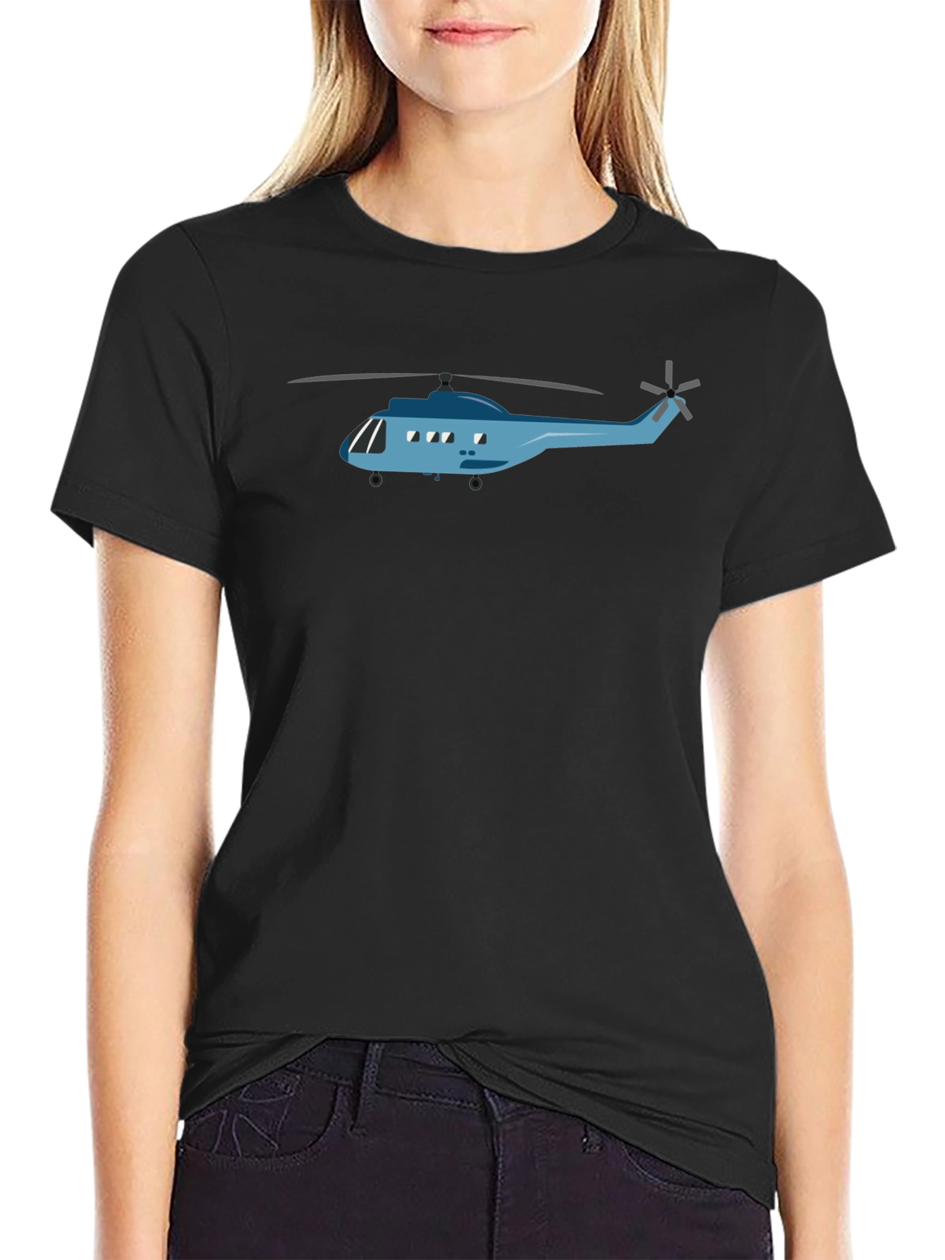 Helicopter Graphic Tee - Cool Aviation Design